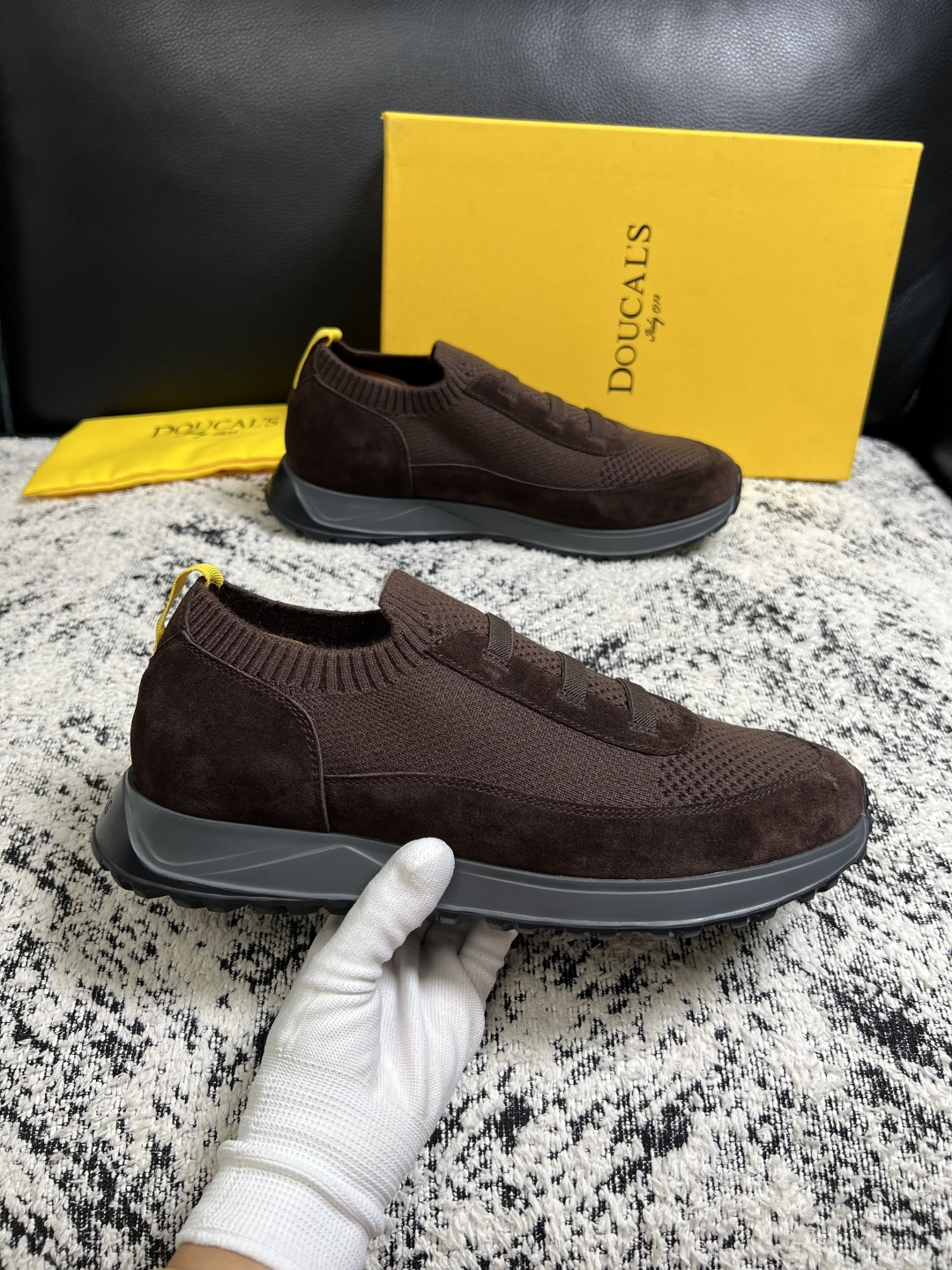 ⚠️只换码不退⚠️  DOUCALS  高品质  顶级工艺品  杜卡斯  运动板鞋专柜同步，意大利进口飞织鞋面，高品质拼