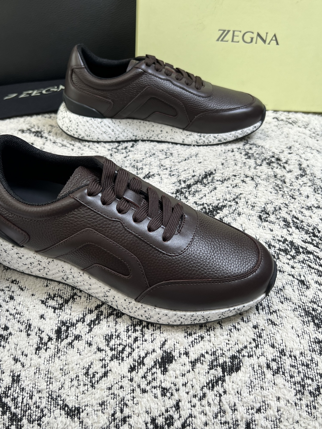 ⚠️只换码不退⚠️   Zegna  高品质  顶级工艺品  杰尼亚  专柜新款原厂配置，意大利进口牛皮面料，进口牛里垫
