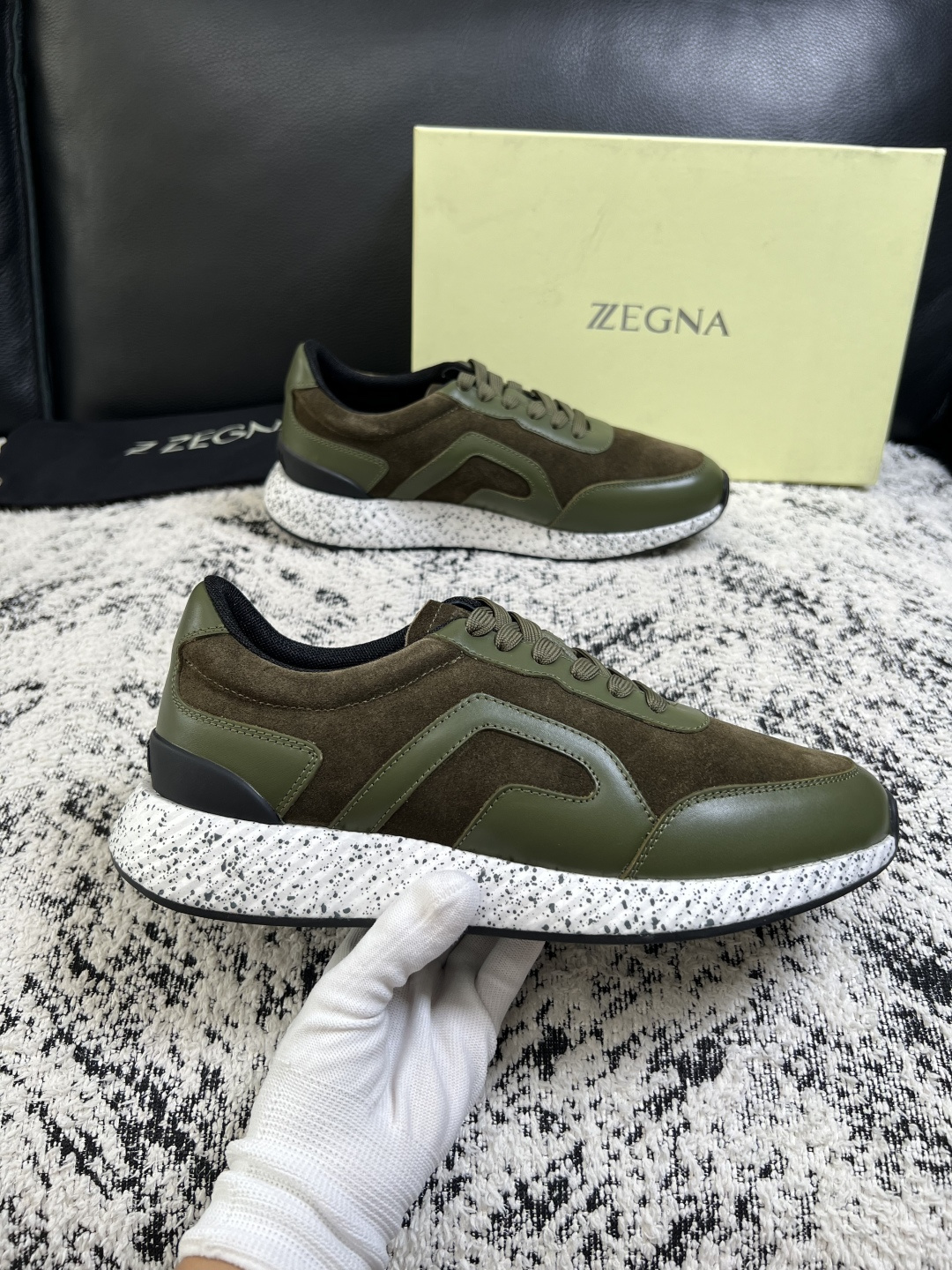 ⚠️只换码不退⚠️   Zegna  高品质  顶级工艺品  杰尼亚  专柜新款原厂配置，意大利进口牛皮面料，进口牛里垫