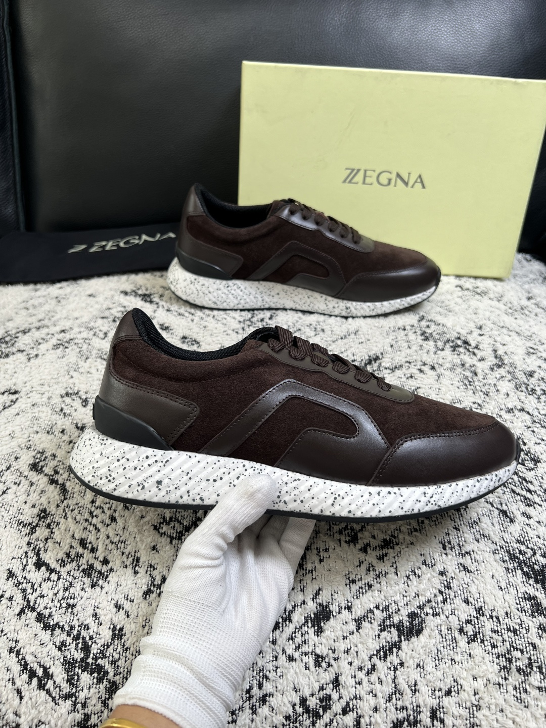⚠️只换码不退⚠️   Zegna  高品质  顶级工艺品  杰尼亚  专柜新款原厂配置，意大利进口牛皮面料，进口牛里垫