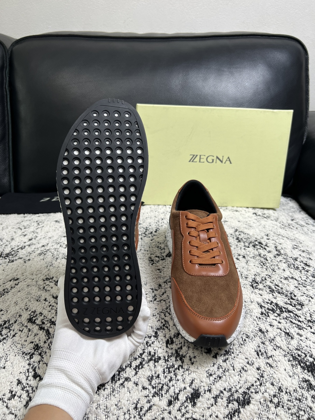 ⚠️只换码不退⚠️   Zegna  高品质  顶级工艺品  杰尼亚  专柜新款原厂配置，意大利进口牛皮面料，进口牛里垫