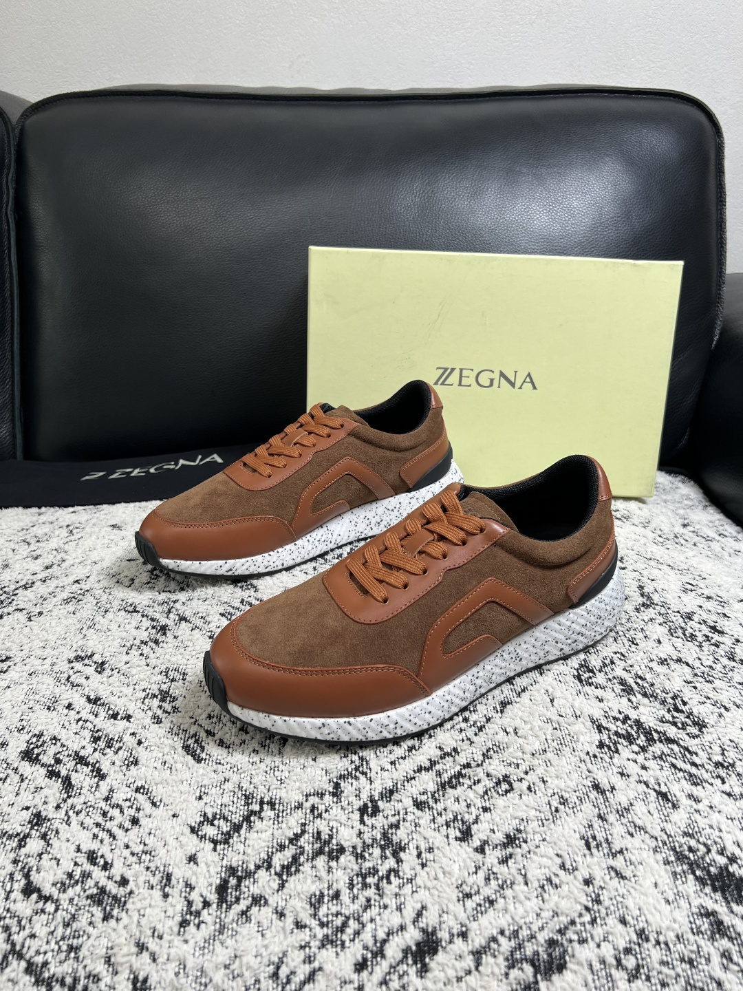 ⚠️只换码不退⚠️   Zegna  高品质  顶级工艺品  杰尼亚  专柜新款原厂配置，意大利进口牛皮面料，进口牛里垫