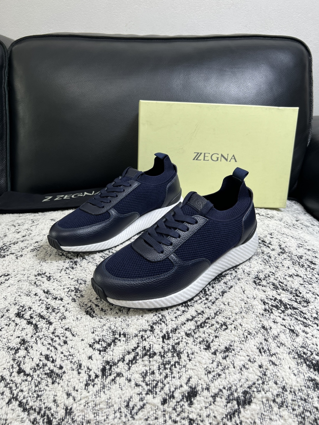 ⚠️只换码不退⚠️   Zegna  高品质  顶级工艺品  杰尼亚  专柜新款原厂配置，意大利进口牛皮面料，进口牛里垫