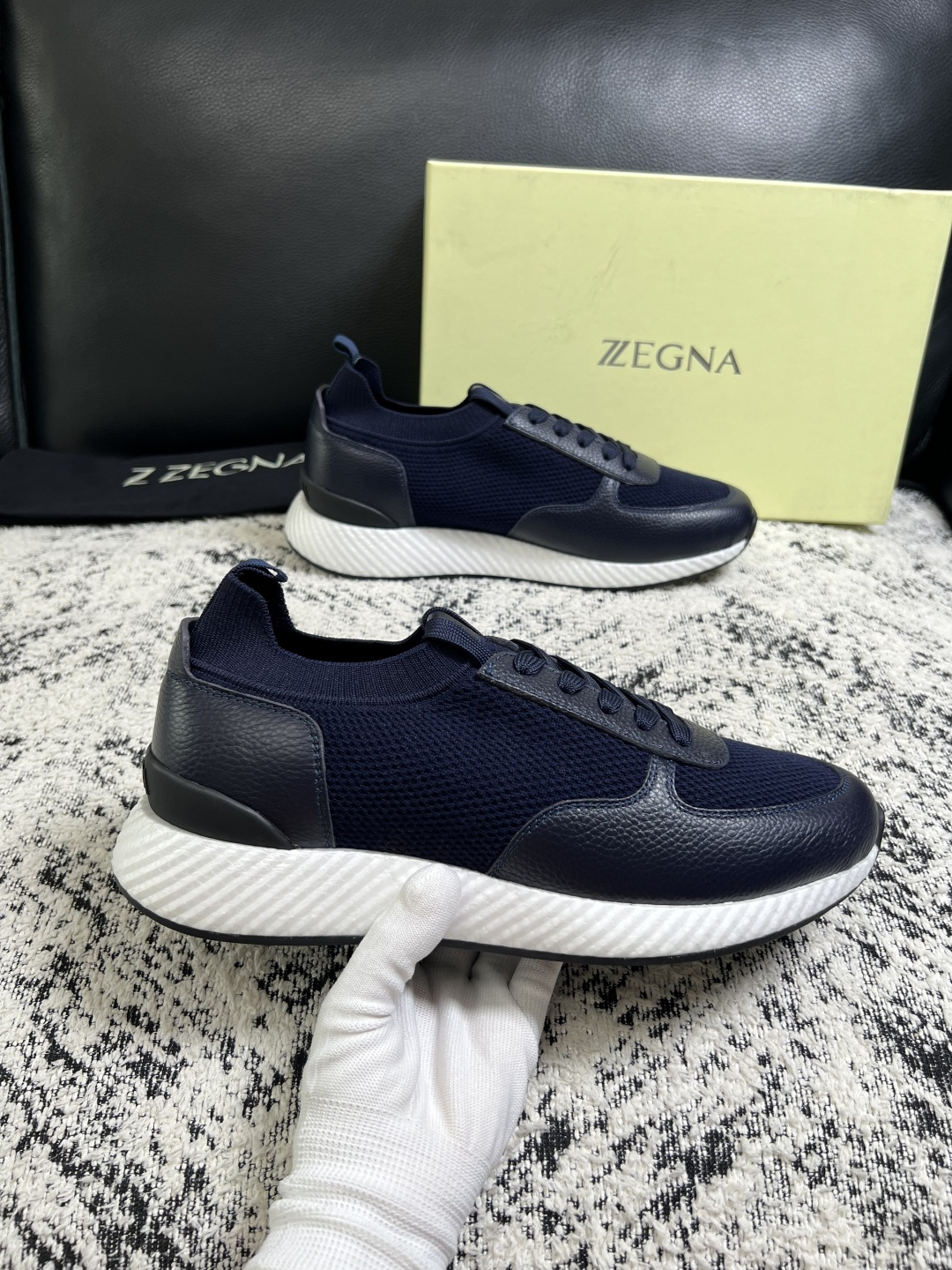 ⚠️只换码不退⚠️   Zegna  高品质  顶级工艺品  杰尼亚  专柜新款原厂配置，意大利进口牛皮面料，进口牛里垫