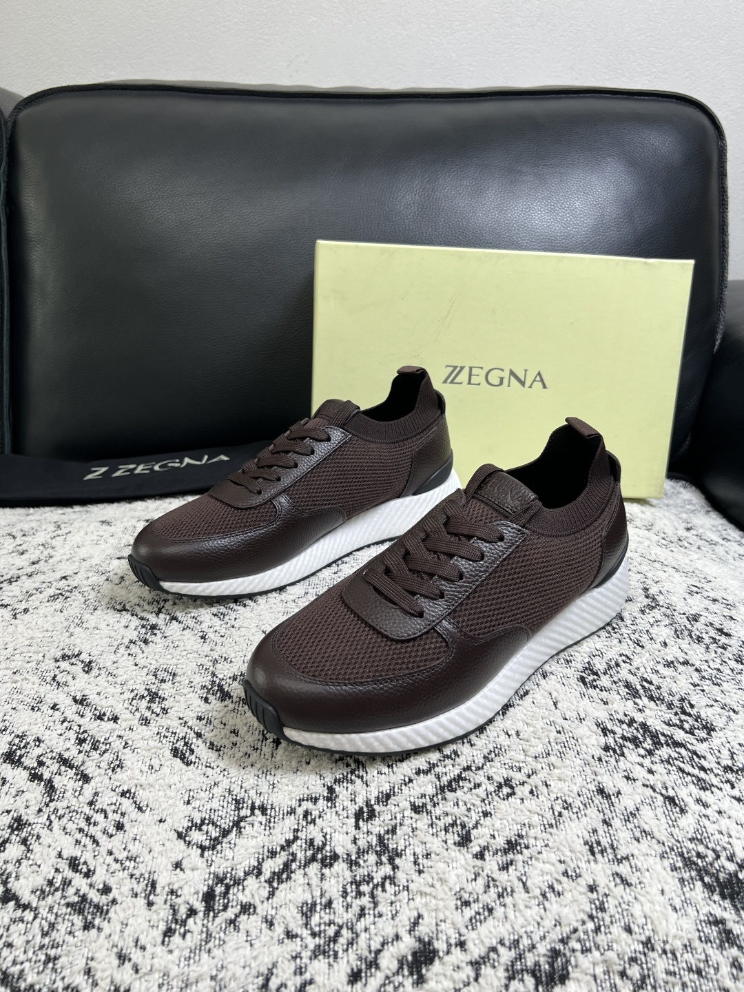 ⚠️只换码不退⚠️   Zegna  高品质  顶级工艺品  杰尼亚  专柜新款原厂配置，意大利进口牛皮面料，进口牛里垫