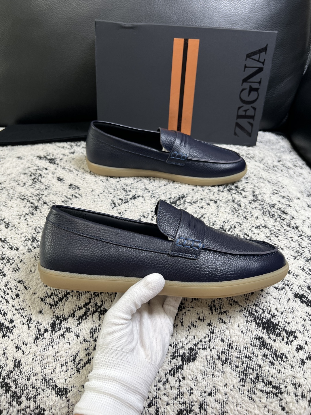 ⚠️只换码不退⚠️   Zegna  高品质  顶级工艺品  杰尼亚  专柜新款原厂配置，意大利进口牛皮面料，进口牛里垫