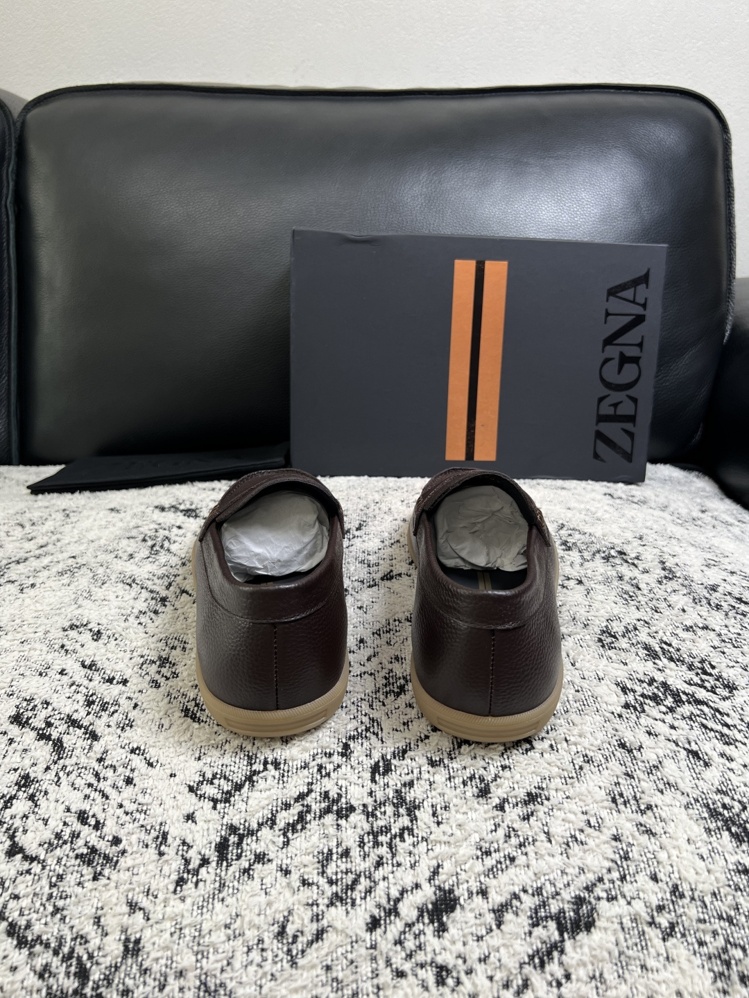 ⚠️只换码不退⚠️   Zegna  高品质  顶级工艺品  杰尼亚  专柜新款原厂配置，意大利进口牛皮面料，进口牛里垫