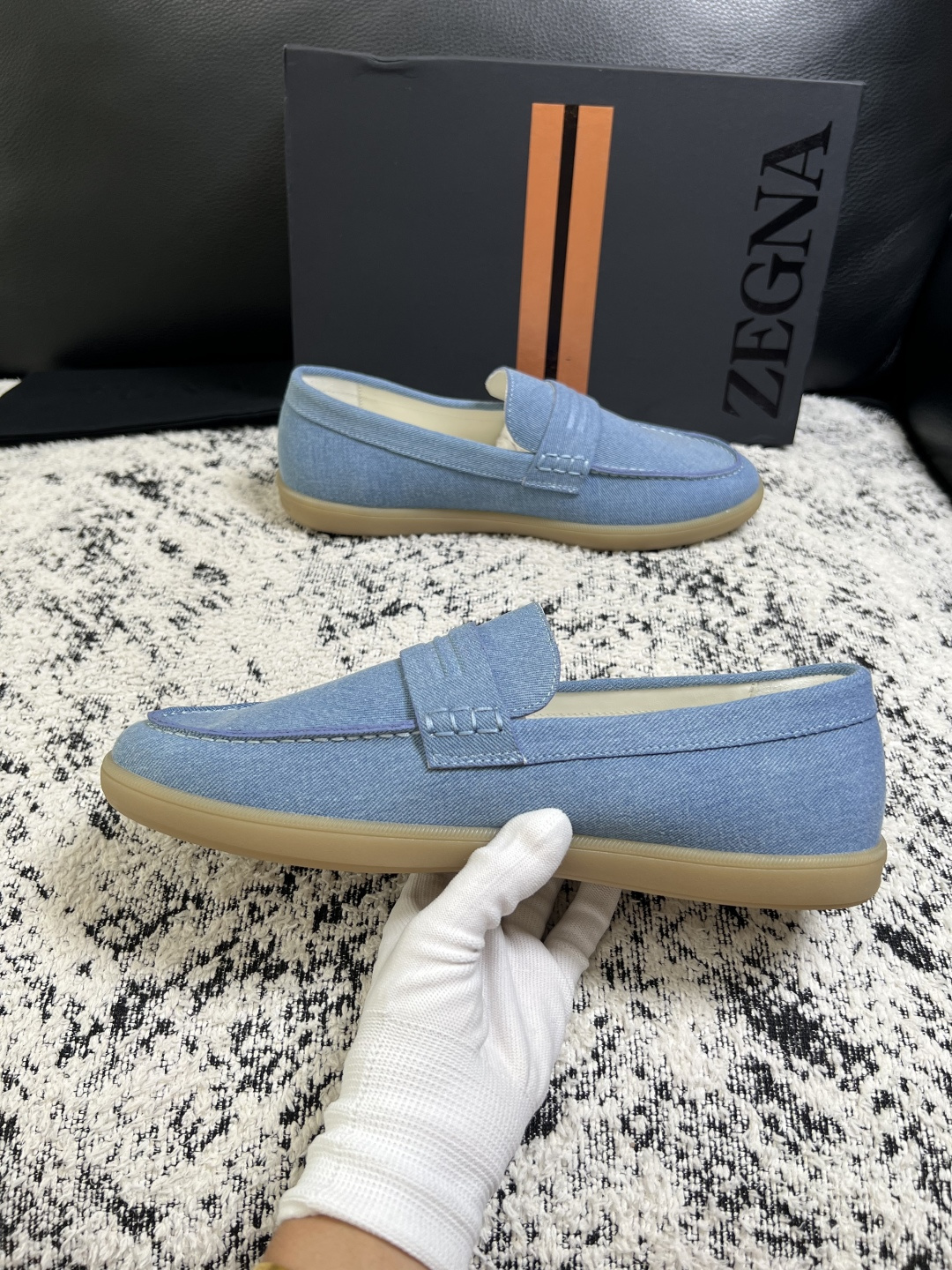 ⚠️只换码不退⚠️   Zegna  高品质  顶级工艺品  杰尼亚  专柜新款原厂配置，意大利进口牛皮面料，进口牛里垫