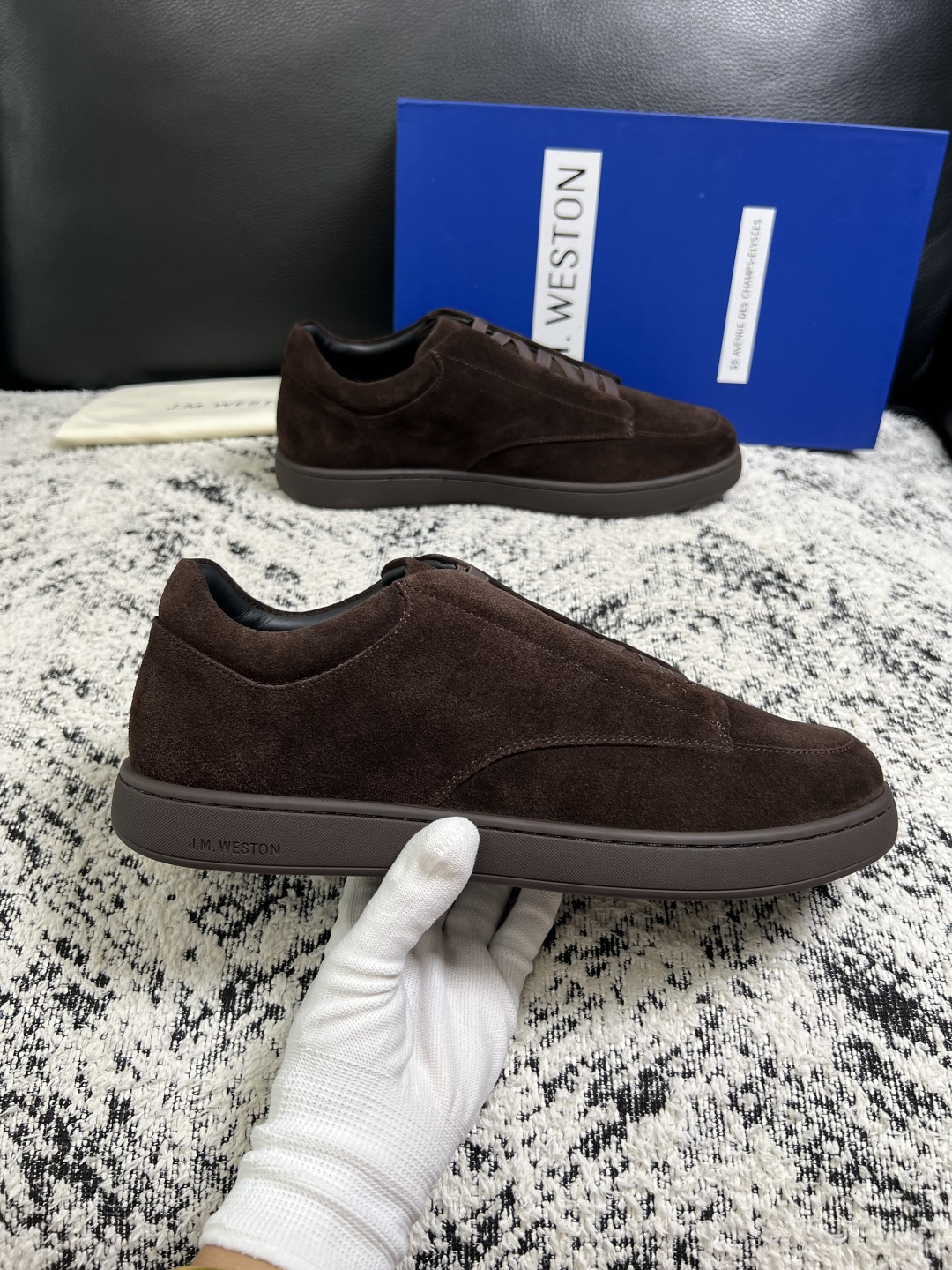 ⚠️只换码不退⚠️   J.M.WESTON  高品质  顶级工艺品  专柜新品同步，鞋面意大利进口牛皮拼布面料，进口水