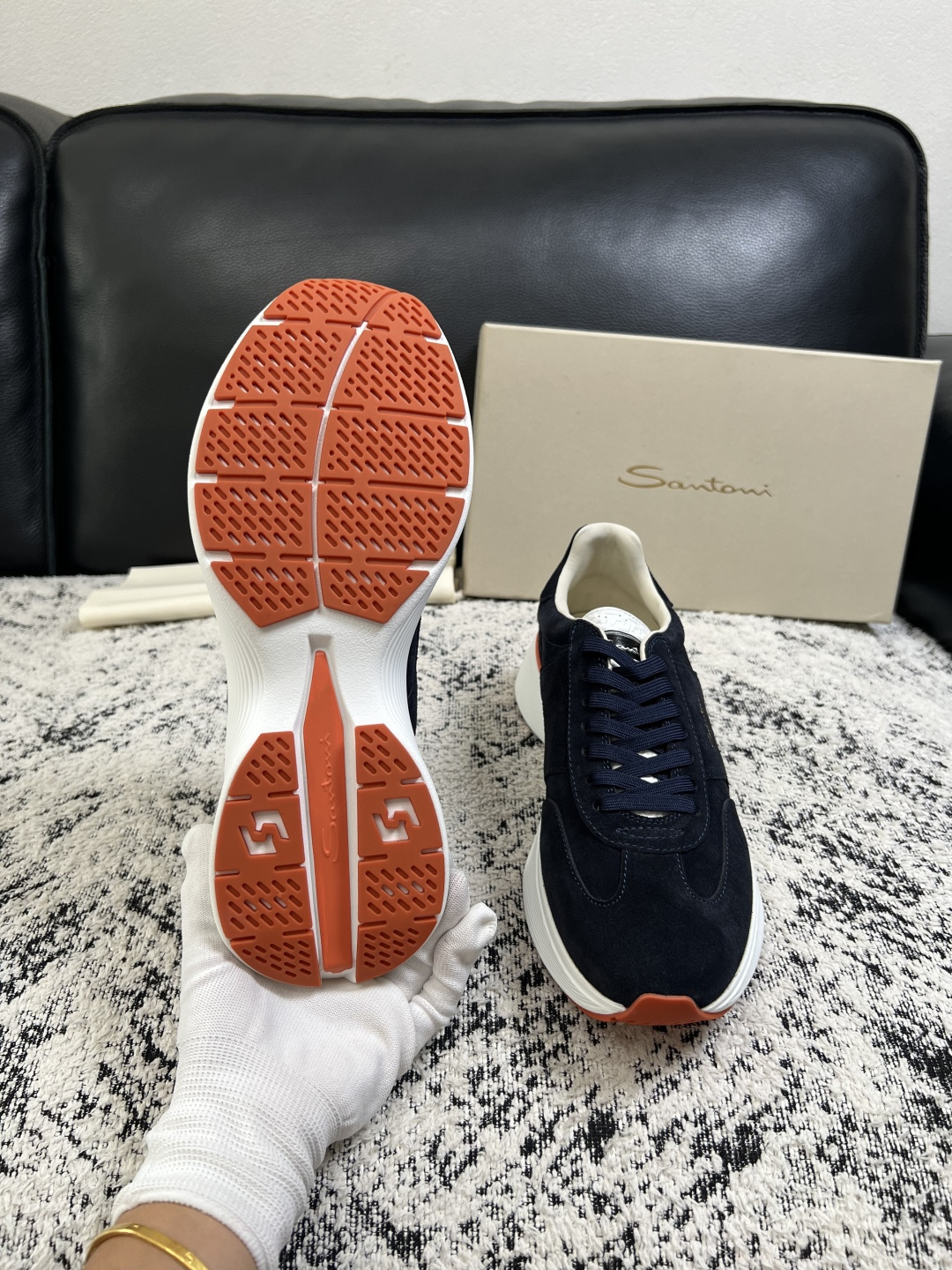 ⚠️只换码不退⚠️    Santoni  高品质    顶级工艺品  圣东尼  专柜新品同步，鞋面意大利进口牛皮拼布面