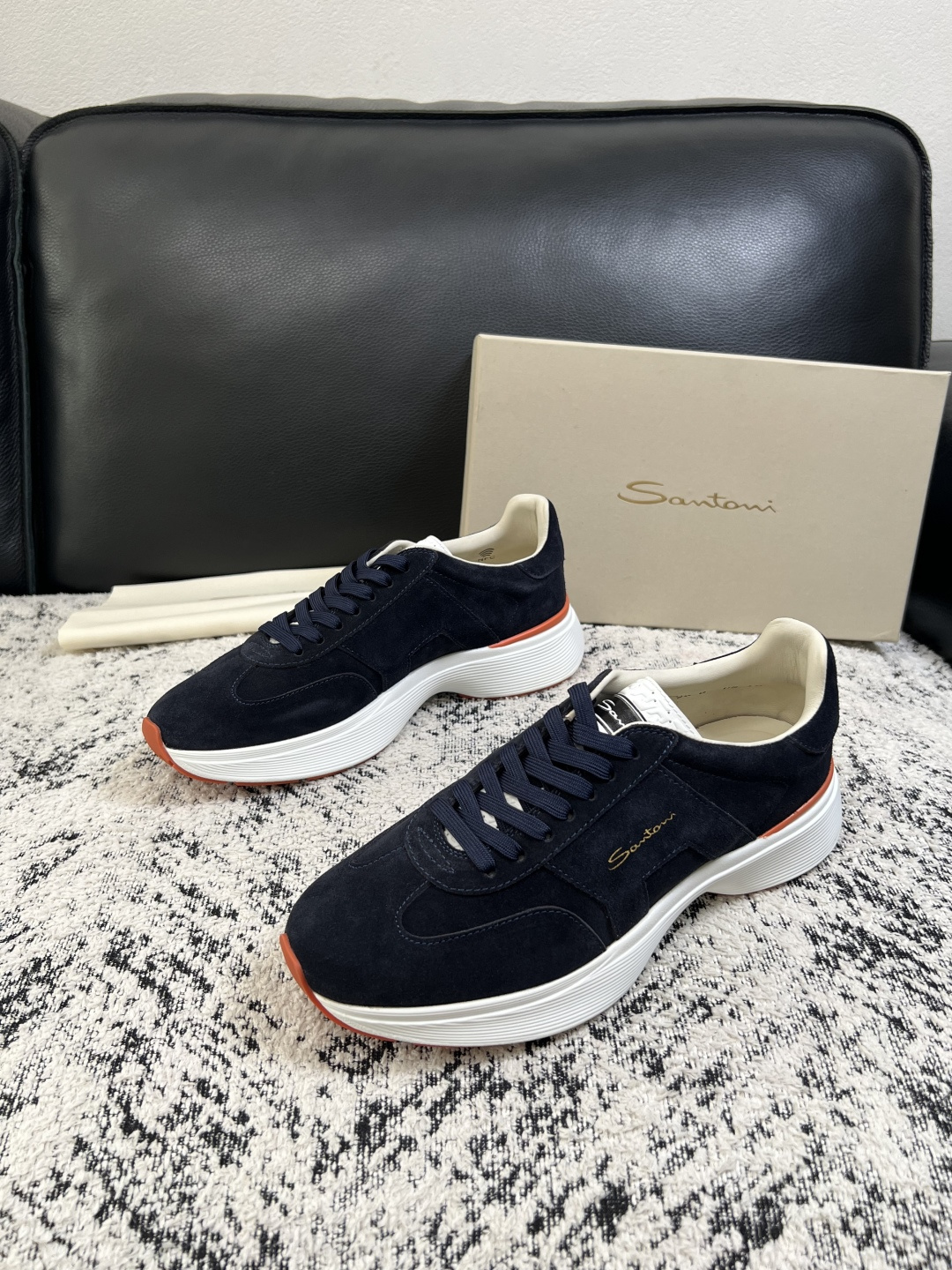 ⚠️只换码不退⚠️    Santoni  高品质    顶级工艺品  圣东尼  专柜新品同步，鞋面意大利进口牛皮拼布面