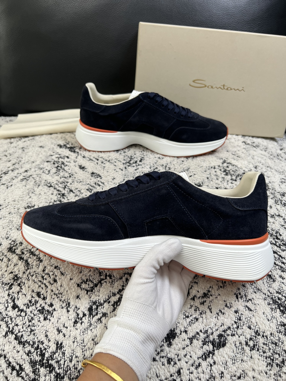 ⚠️只换码不退⚠️    Santoni  高品质    顶级工艺品  圣东尼  专柜新品同步，鞋面意大利进口牛皮拼布面