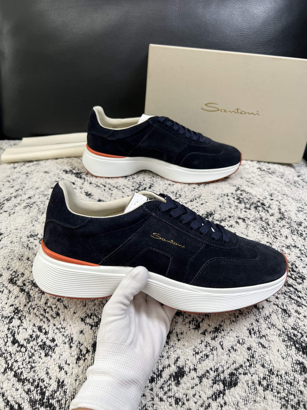 ⚠️只换码不退⚠️    Santoni  高品质    顶级工艺品  圣东尼  专柜新品同步，鞋面意大利进口牛皮拼布面