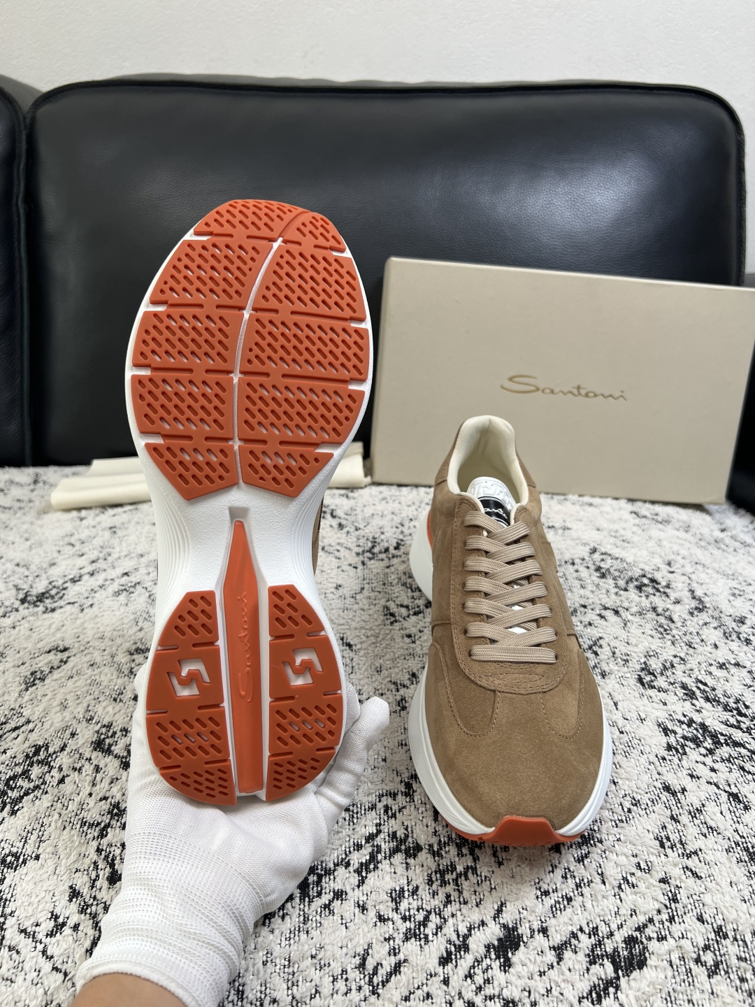 ⚠️只换码不退⚠️    Santoni  高品质    顶级工艺品  圣东尼  专柜新品同步，鞋面意大利进口牛皮拼布面