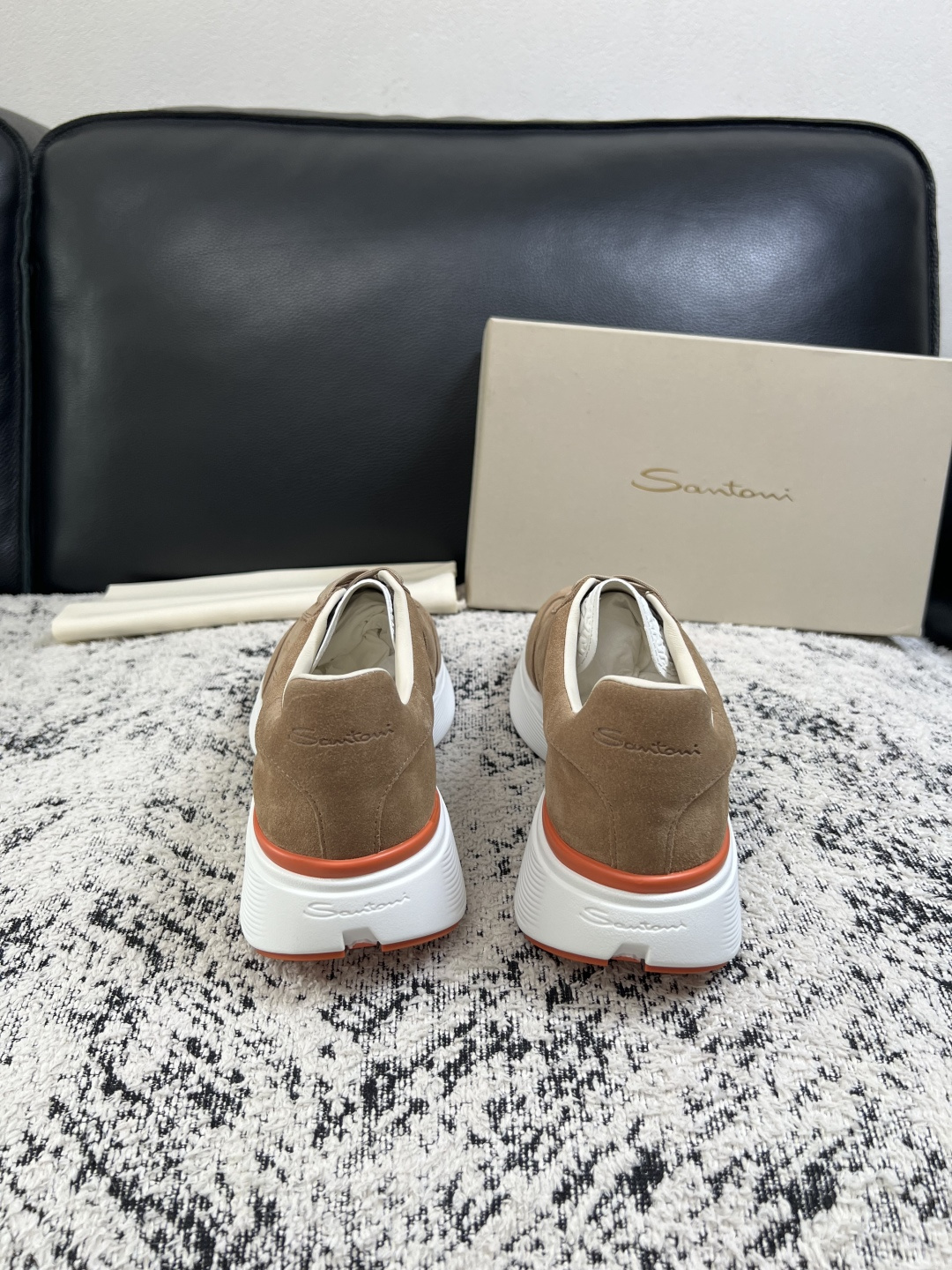⚠️只换码不退⚠️    Santoni  高品质    顶级工艺品  圣东尼  专柜新品同步，鞋面意大利进口牛皮拼布面