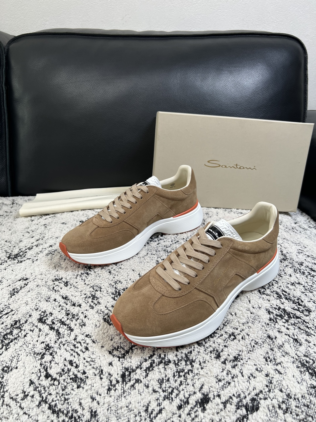 ⚠️只换码不退⚠️    Santoni  高品质    顶级工艺品  圣东尼  专柜新品同步，鞋面意大利进口牛皮拼布面