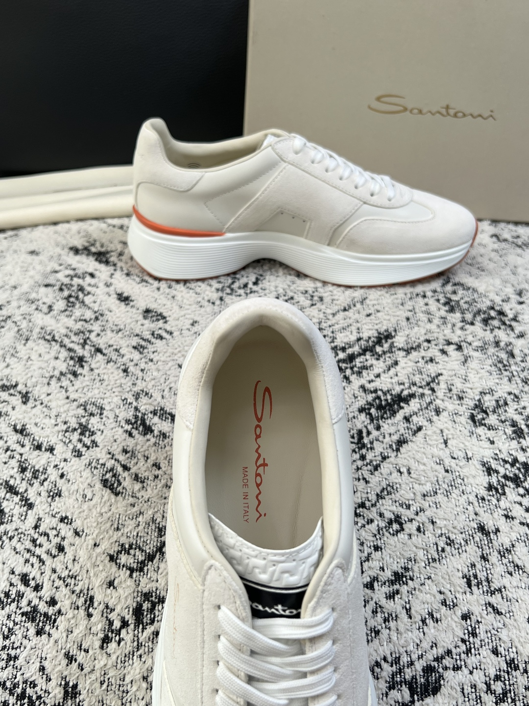 ⚠️只换码不退⚠️    Santoni  高品质    顶级工艺品  圣东尼  专柜新品同步，鞋面意大利进口牛皮拼布面