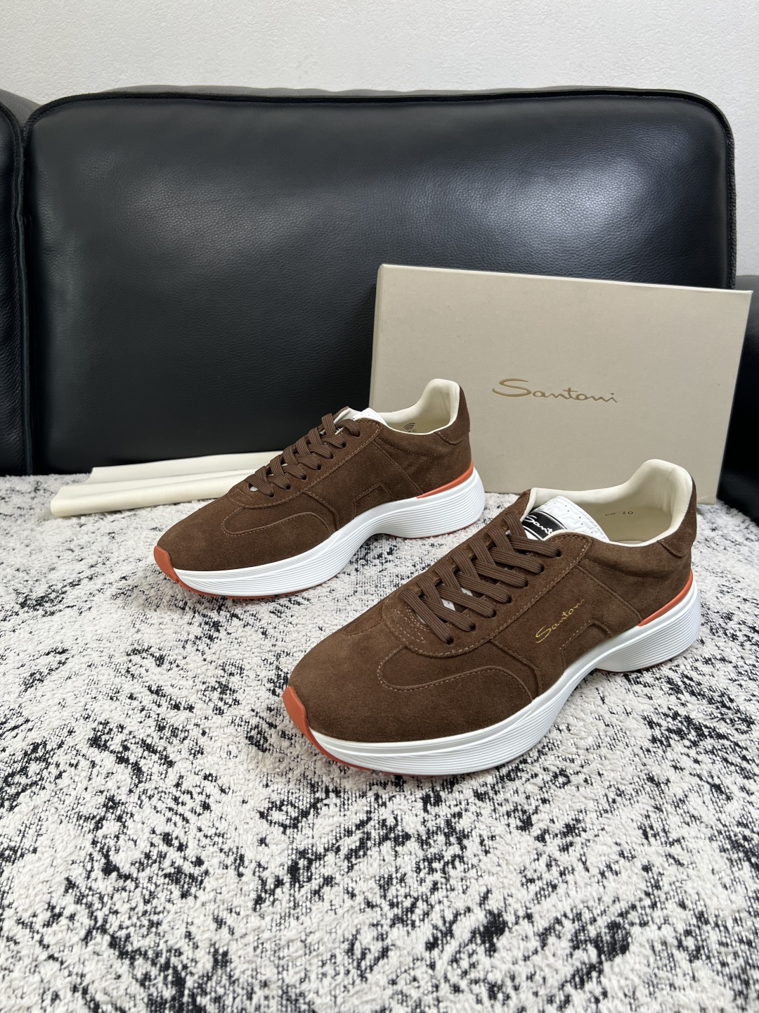⚠️只换码不退⚠️    Santoni  高品质    顶级工艺品  圣东尼  专柜新品同步，鞋面意大利进口牛皮拼布面