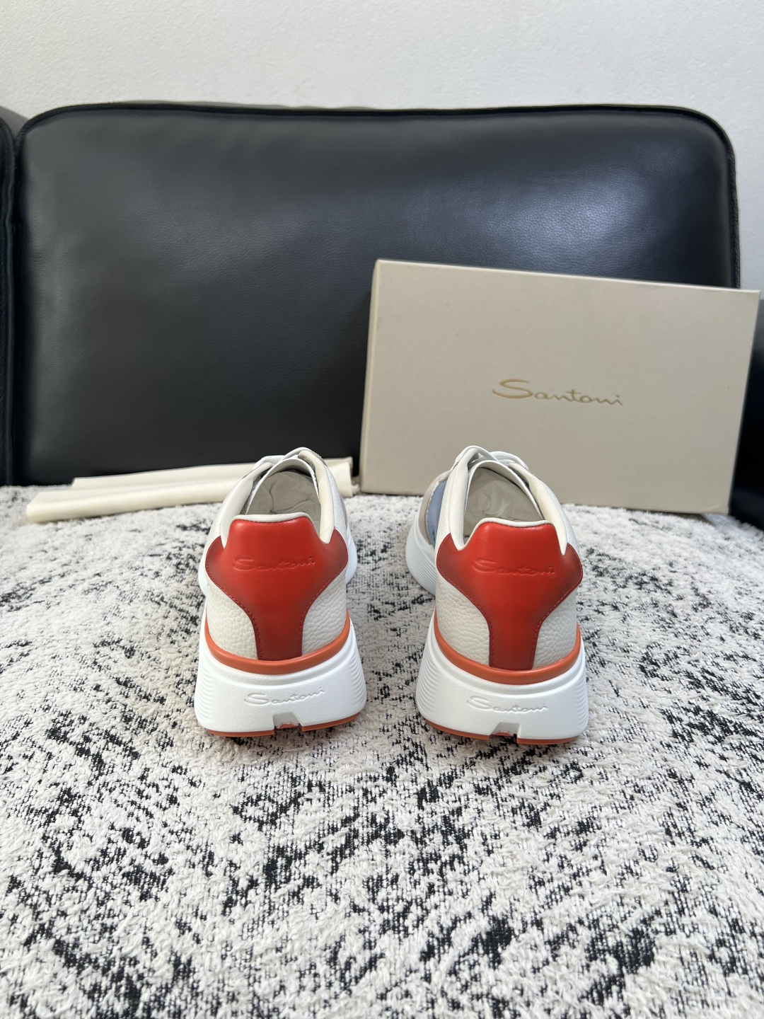 ⚠️只换码不退⚠️    Santoni  高品质    顶级工艺品  圣东尼  专柜新品同步，鞋面意大利进口牛皮拼布面