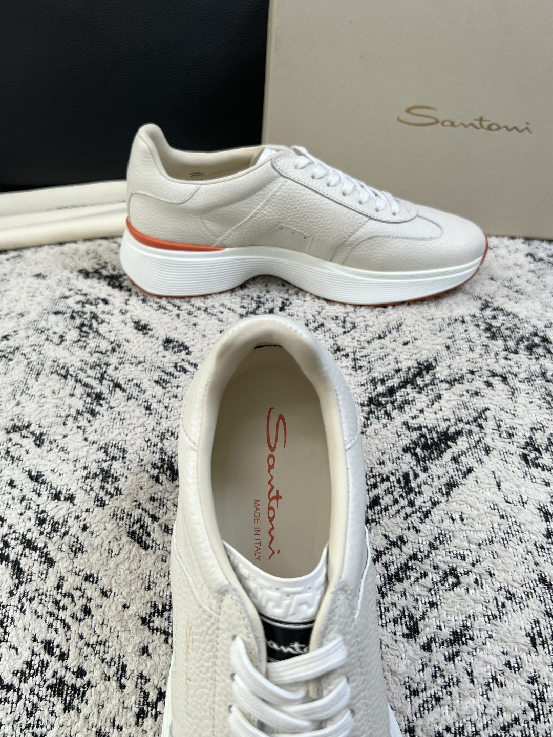 ⚠️只换码不退⚠️    Santoni  高品质    顶级工艺品  圣东尼  专柜新品同步，鞋面意大利进口牛皮拼布面
