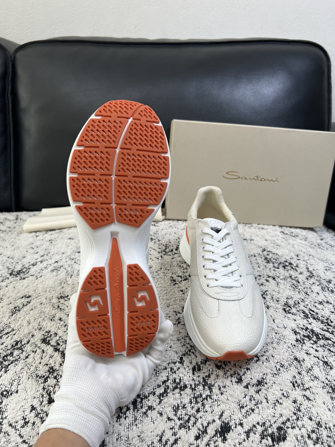 ⚠️只换码不退⚠️    Santoni  高品质    顶级工艺品  圣东尼  专柜新品同步，鞋面意大利进口牛皮拼布面