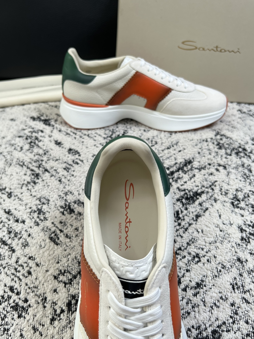 ⚠️只换码不退⚠️    Santoni  高品质    顶级工艺品  圣东尼  专柜新品同步，鞋面意大利进口牛皮拼布面