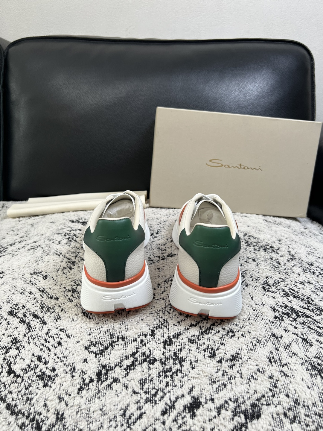 ⚠️只换码不退⚠️    Santoni  高品质    顶级工艺品  圣东尼  专柜新品同步，鞋面意大利进口牛皮拼布面