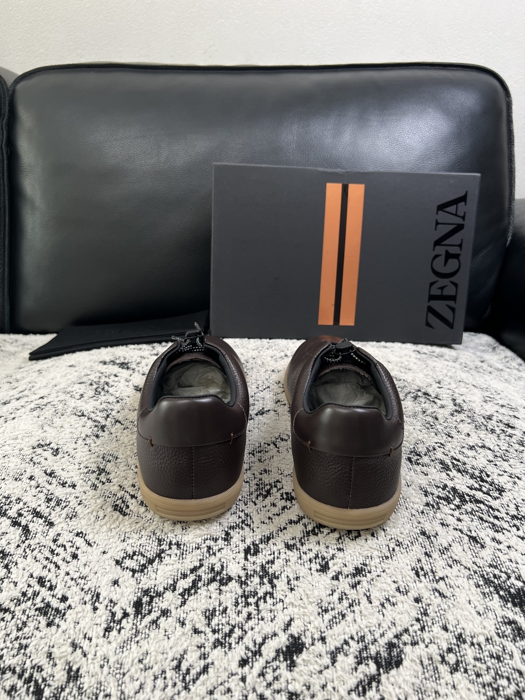 ⚠️只换码不退⚠️   Zegna  高品质  顶级工艺品  杰尼亚  专柜新款原厂配置，意大利进口牛皮面料，进口牛里垫