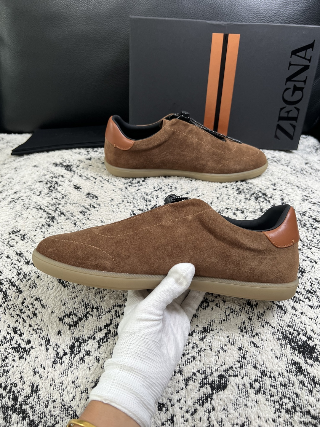⚠️只换码不退⚠️   Zegna  高品质  顶级工艺品  杰尼亚  专柜新款原厂配置，意大利进口牛皮面料，进口牛里垫