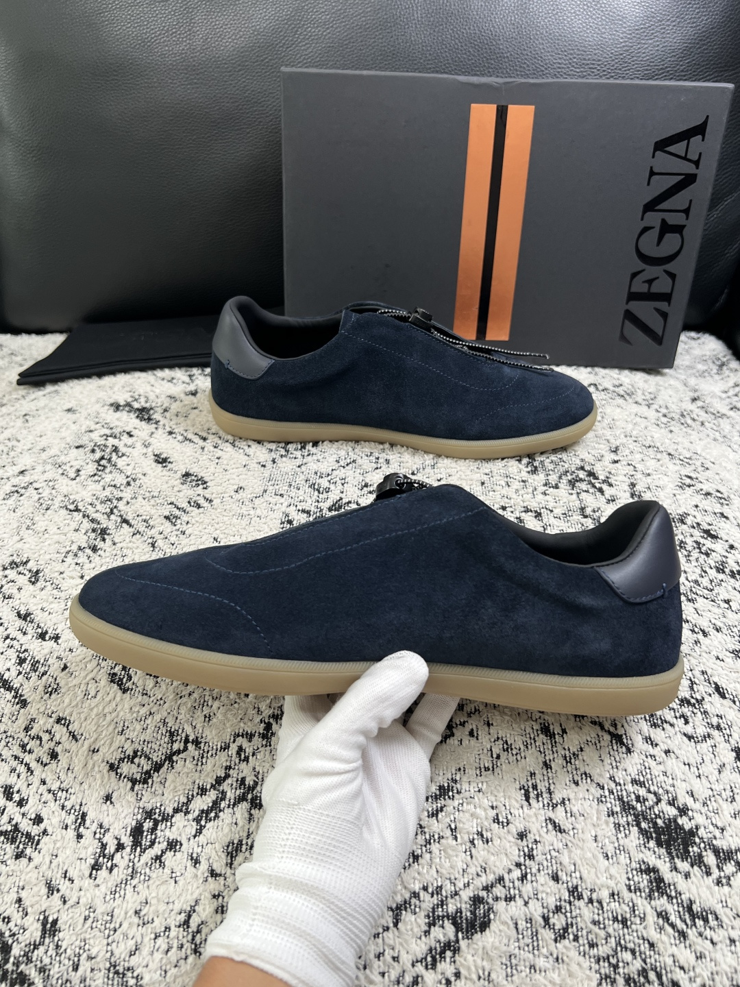 ⚠️只换码不退⚠️   Zegna  高品质  顶级工艺品  杰尼亚  专柜新款原厂配置，意大利进口牛皮面料，进口牛里垫