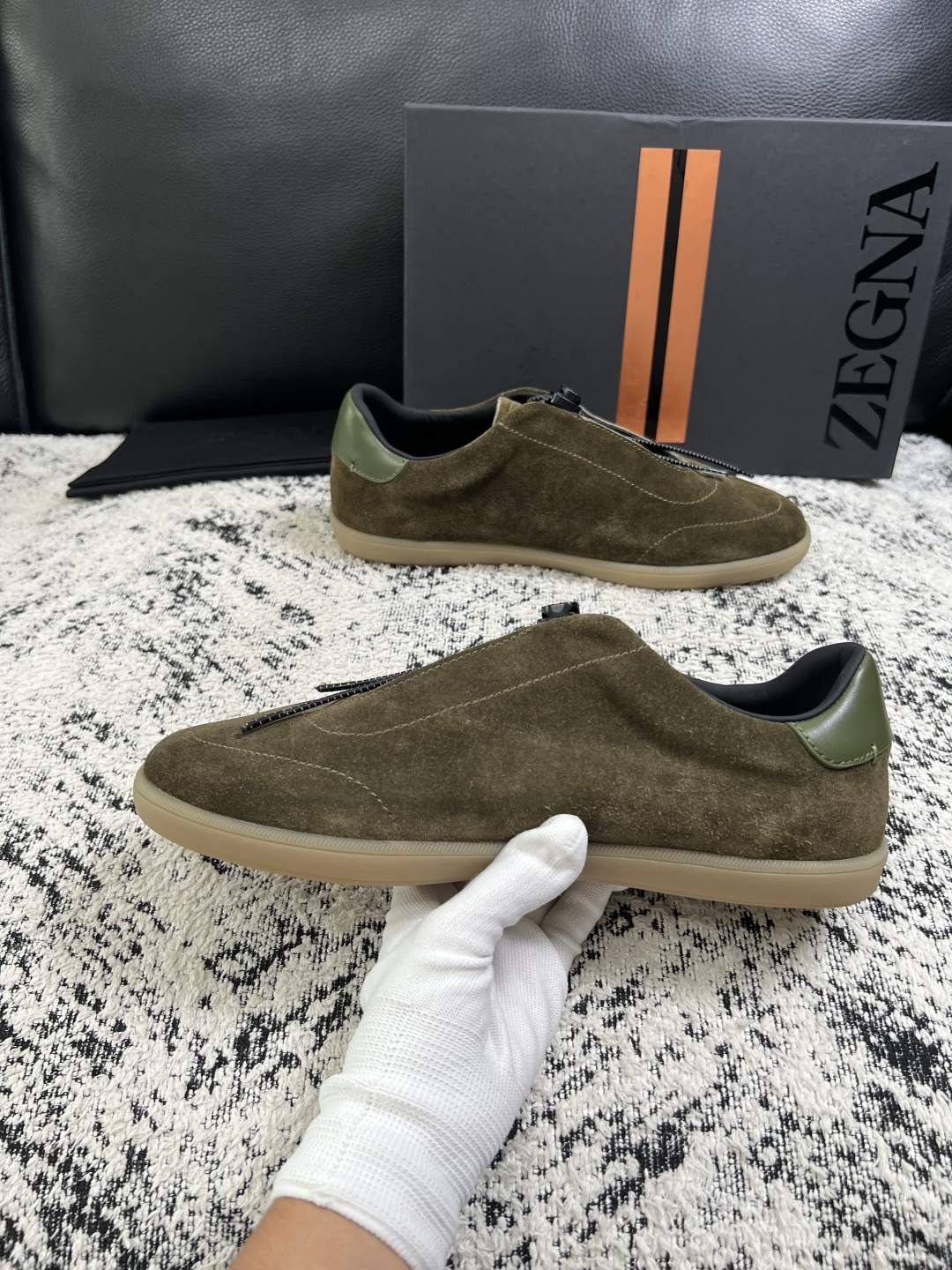 ⚠️只换码不退⚠️   Zegna  高品质  顶级工艺品  杰尼亚  专柜新款原厂配置，意大利进口牛皮面料，进口牛里垫