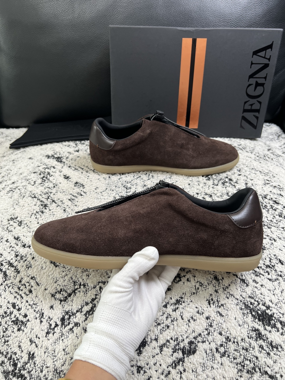 ⚠️只换码不退⚠️   Zegna  高品质  顶级工艺品  杰尼亚  专柜新款原厂配置，意大利进口牛皮面料，进口牛里垫