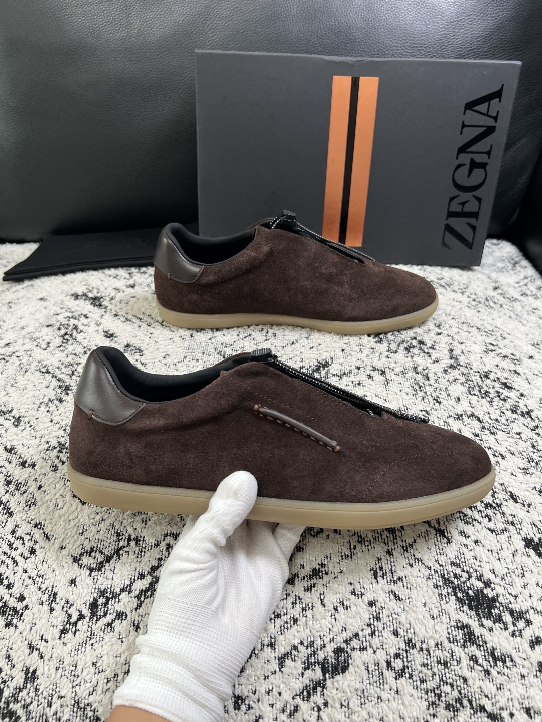 ⚠️只换码不退⚠️   Zegna  高品质  顶级工艺品  杰尼亚  专柜新款原厂配置，意大利进口牛皮面料，进口牛里垫