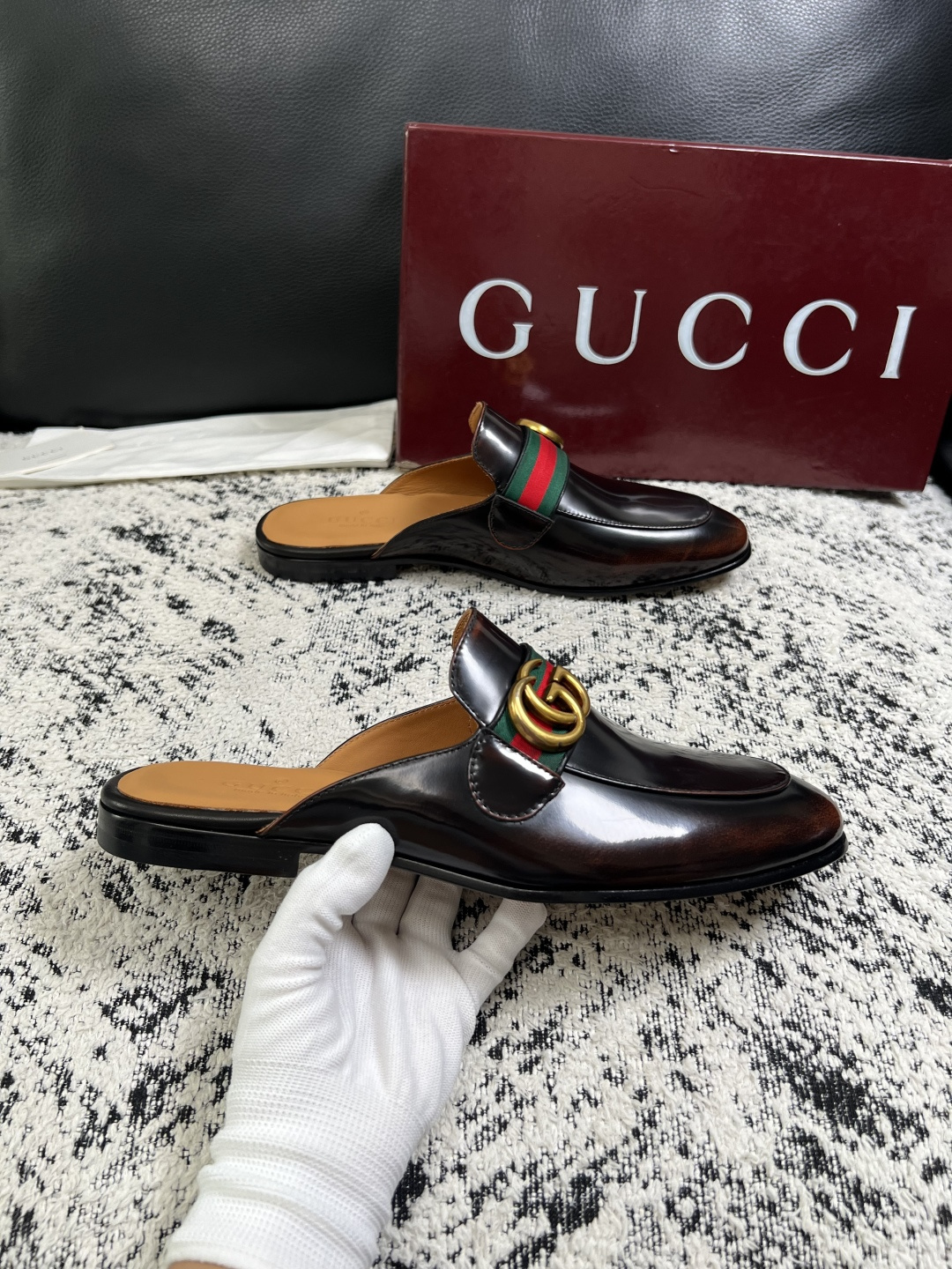 Gucci 高品质  顶级工艺品  古奇  皮鞋专柜新款原厂配置，意大利进口牛皮面料，进口牛皮内里垫，透气舒适，鞋底：原