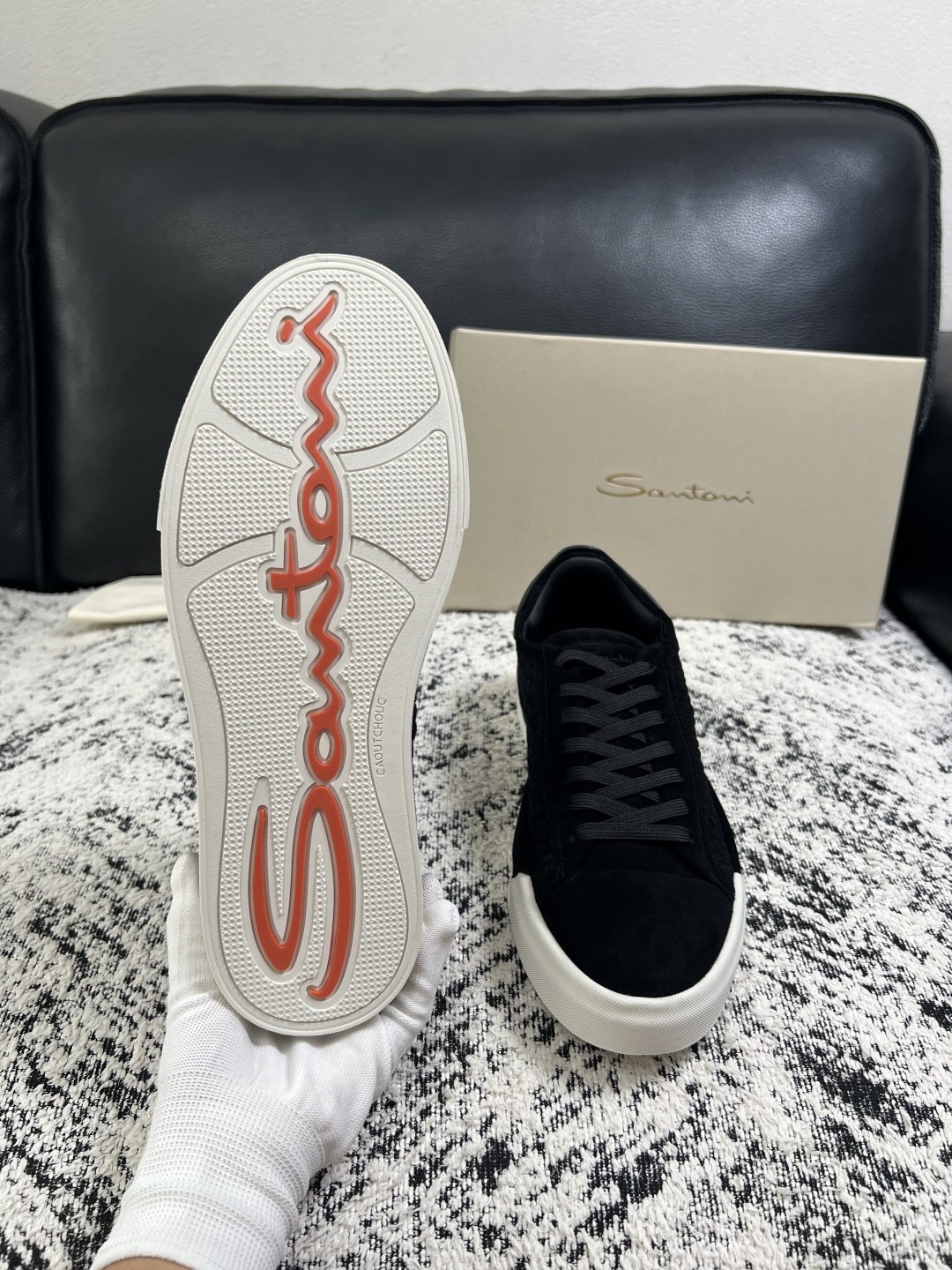 ⚠️只换码不退⚠️    Santoni  高品质    顶级工艺品  圣东尼  专柜新品同步，鞋面意大利进口牛皮拼布面
