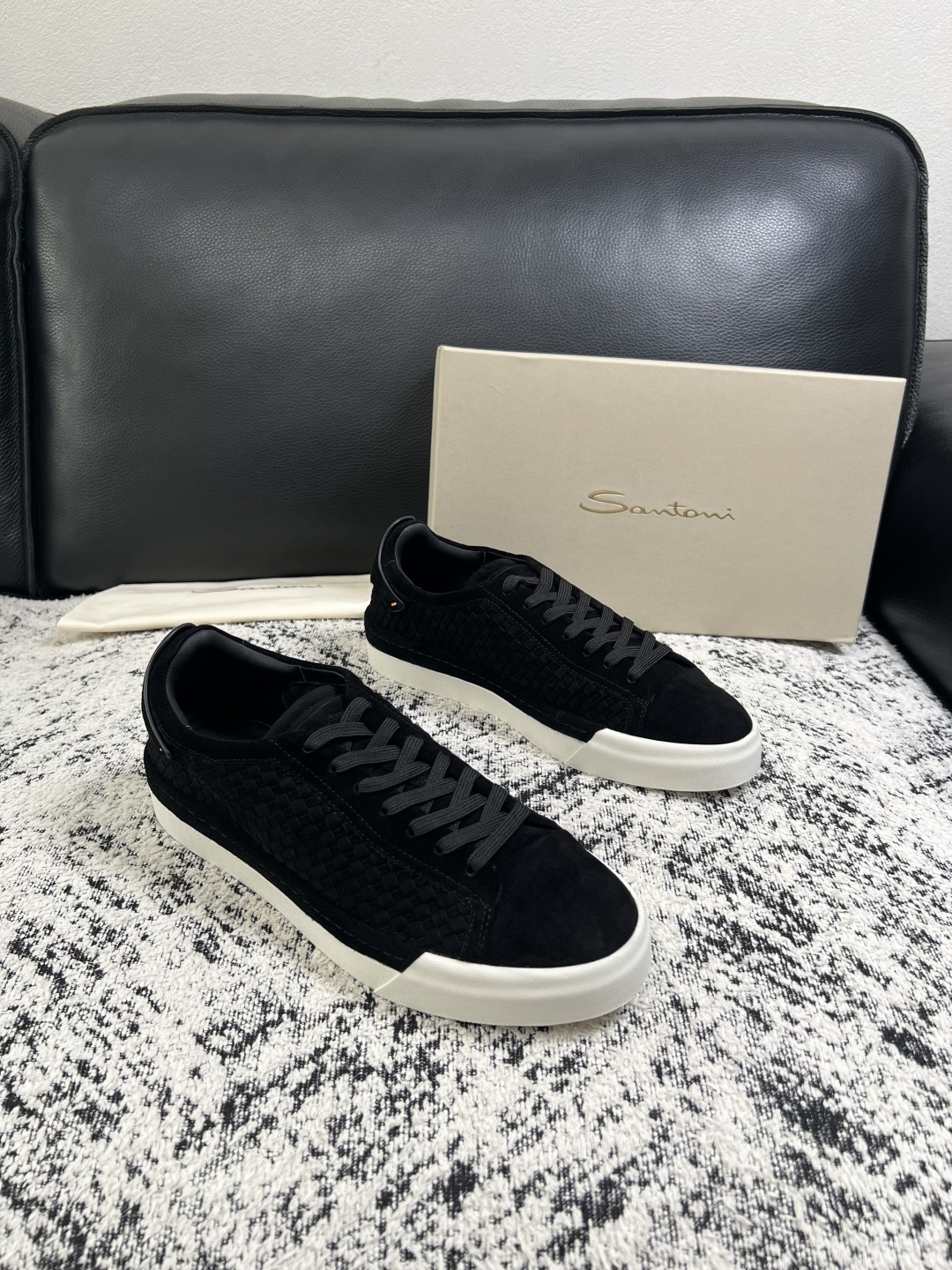 ⚠️只换码不退⚠️    Santoni  高品质    顶级工艺品  圣东尼  专柜新品同步，鞋面意大利进口牛皮拼布面