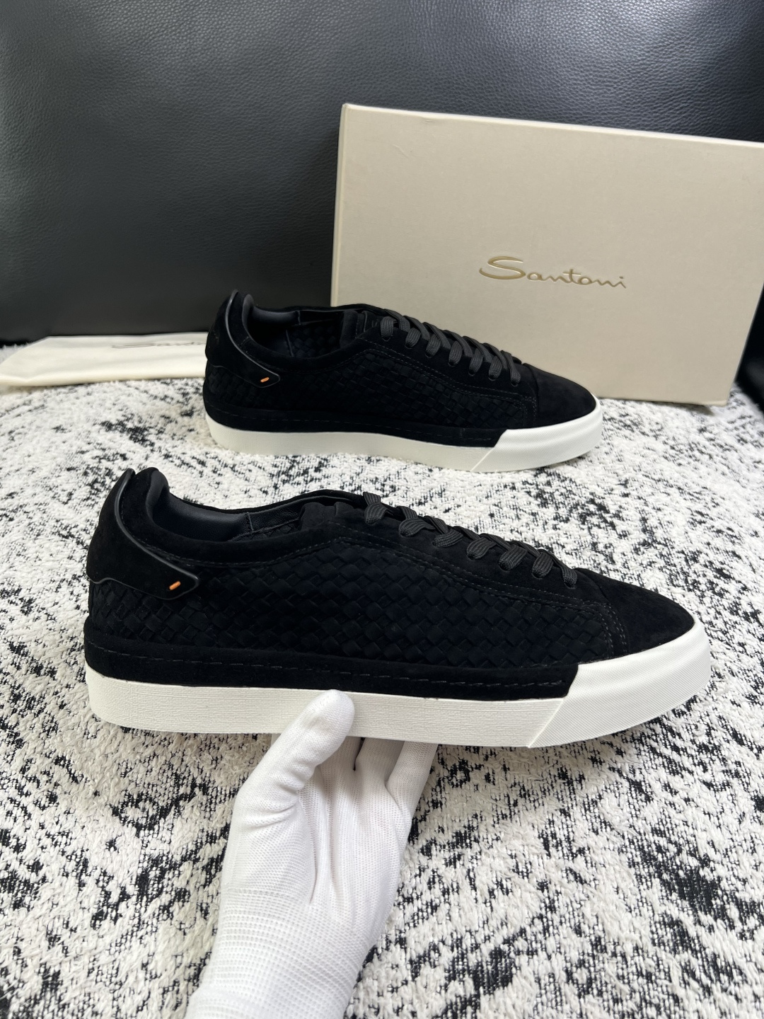 ⚠️只换码不退⚠️    Santoni  高品质    顶级工艺品  圣东尼  专柜新品同步，鞋面意大利进口牛皮拼布面