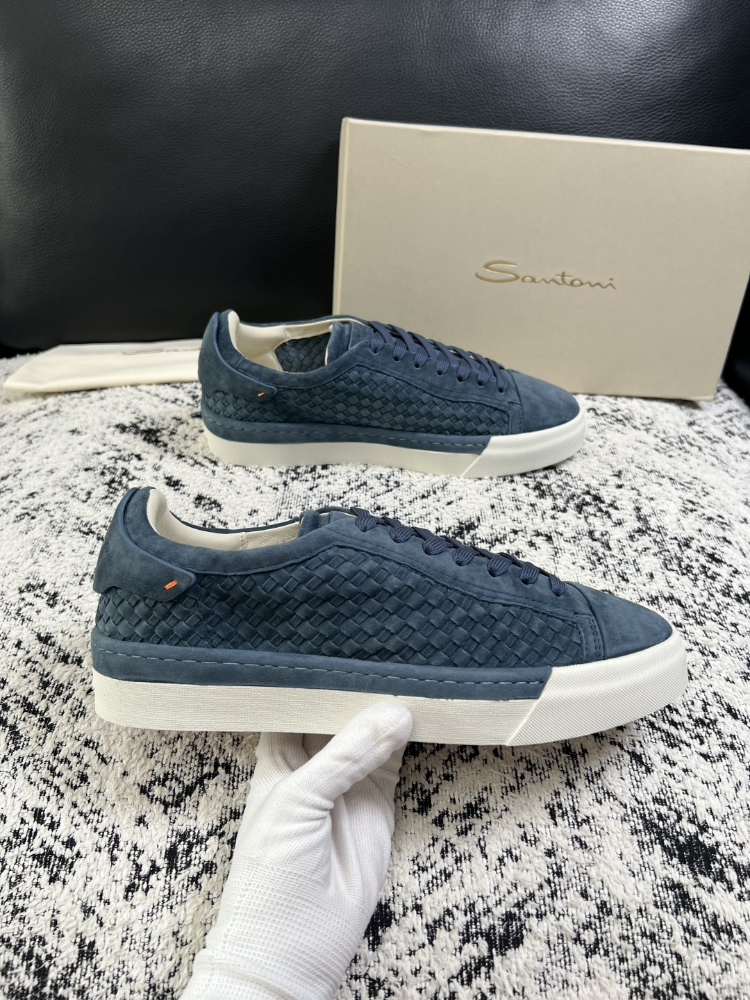 ⚠️只换码不退⚠️    Santoni  高品质    顶级工艺品  圣东尼  专柜新品同步，鞋面意大利进口牛皮拼布面