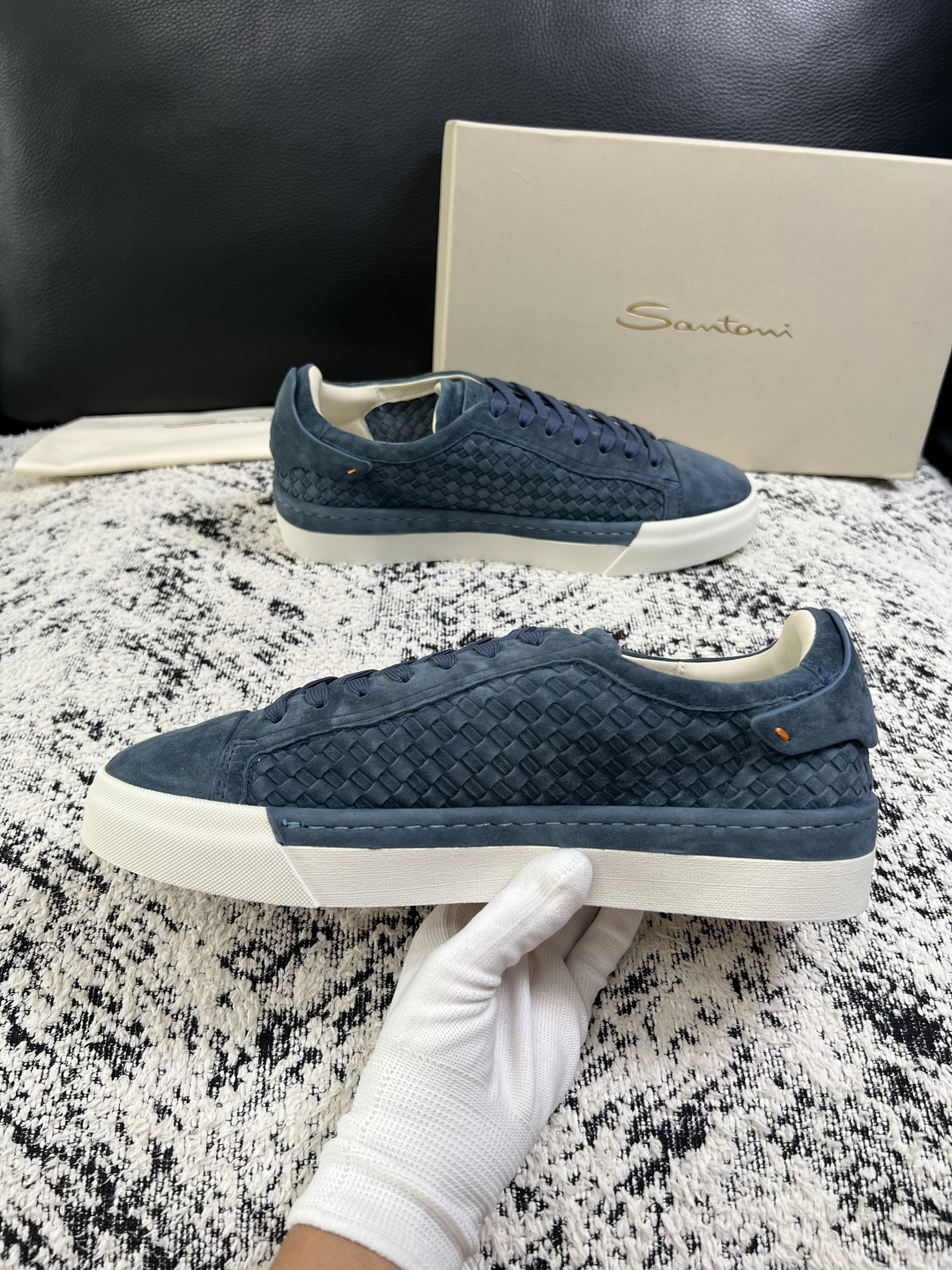 ⚠️只换码不退⚠️    Santoni  高品质    顶级工艺品  圣东尼  专柜新品同步，鞋面意大利进口牛皮拼布面