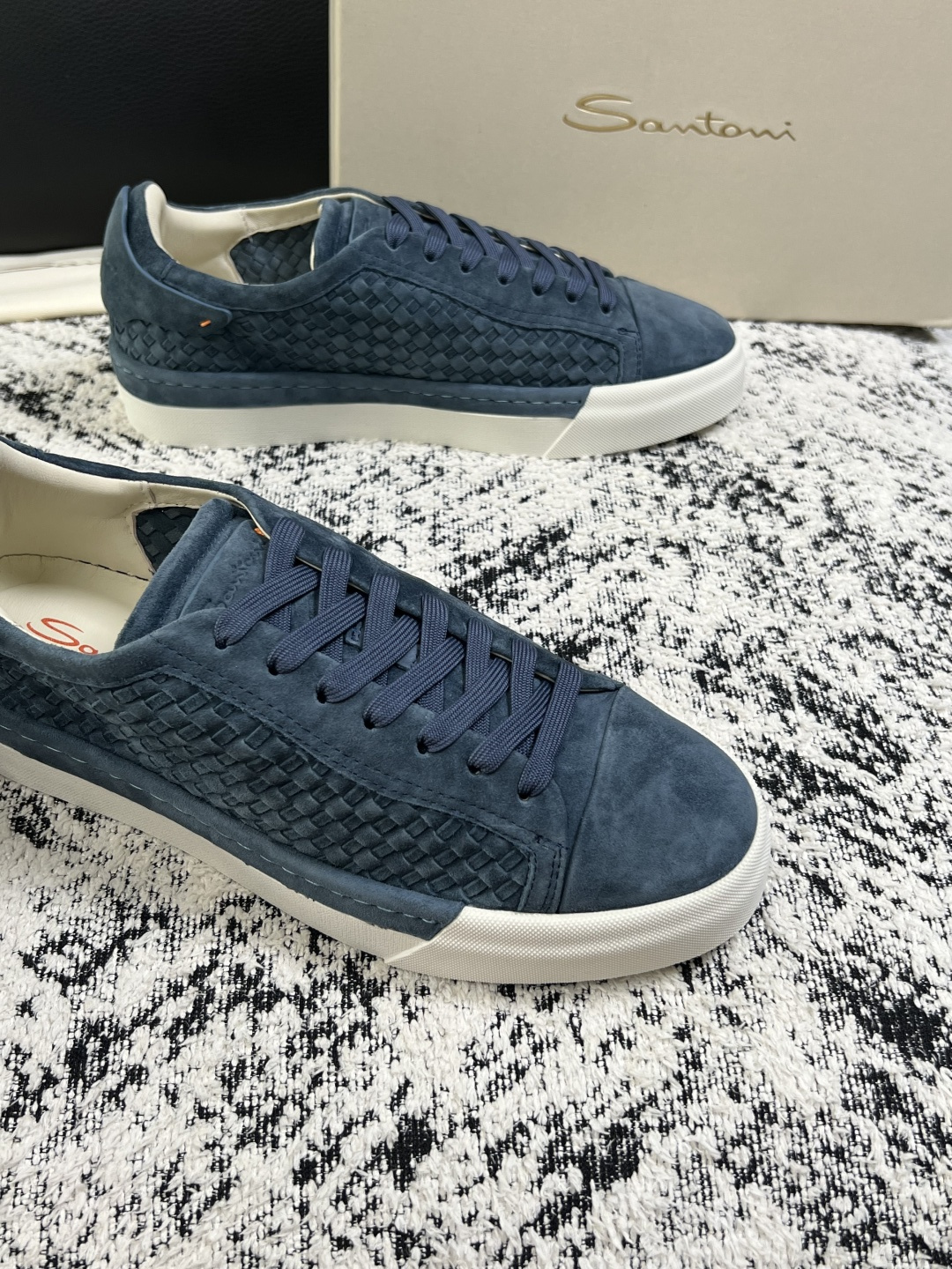 ⚠️只换码不退⚠️    Santoni  高品质    顶级工艺品  圣东尼  专柜新品同步，鞋面意大利进口牛皮拼布面