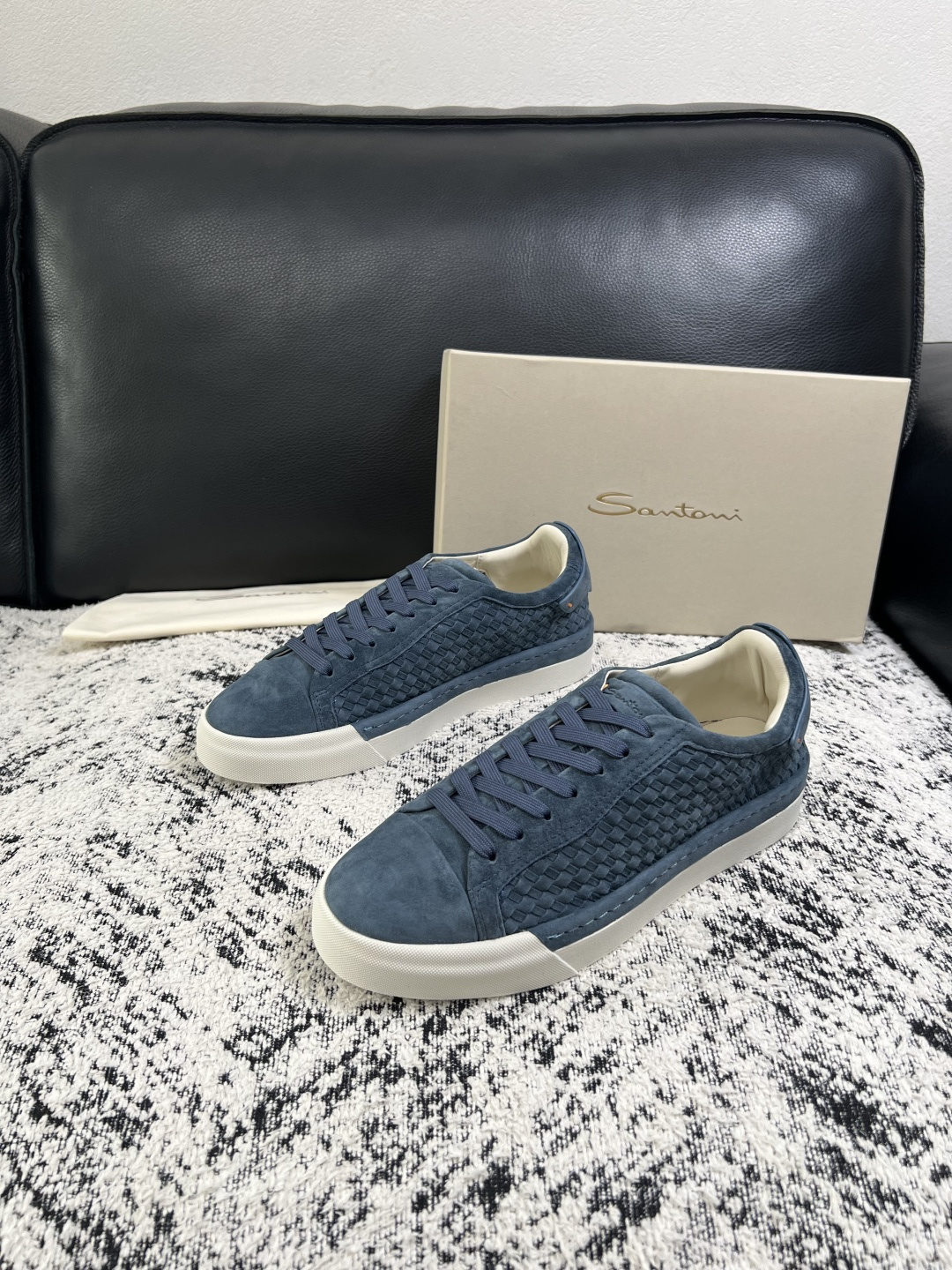 ⚠️只换码不退⚠️    Santoni  高品质    顶级工艺品  圣东尼  专柜新品同步，鞋面意大利进口牛皮拼布面