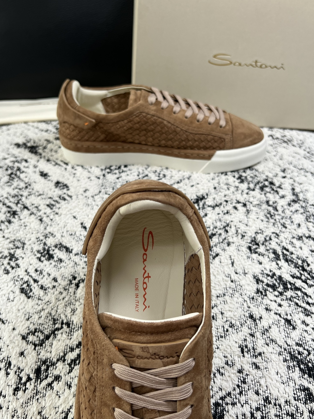 ⚠️只换码不退⚠️    Santoni  高品质    顶级工艺品  圣东尼  专柜新品同步，鞋面意大利进口牛皮拼布面