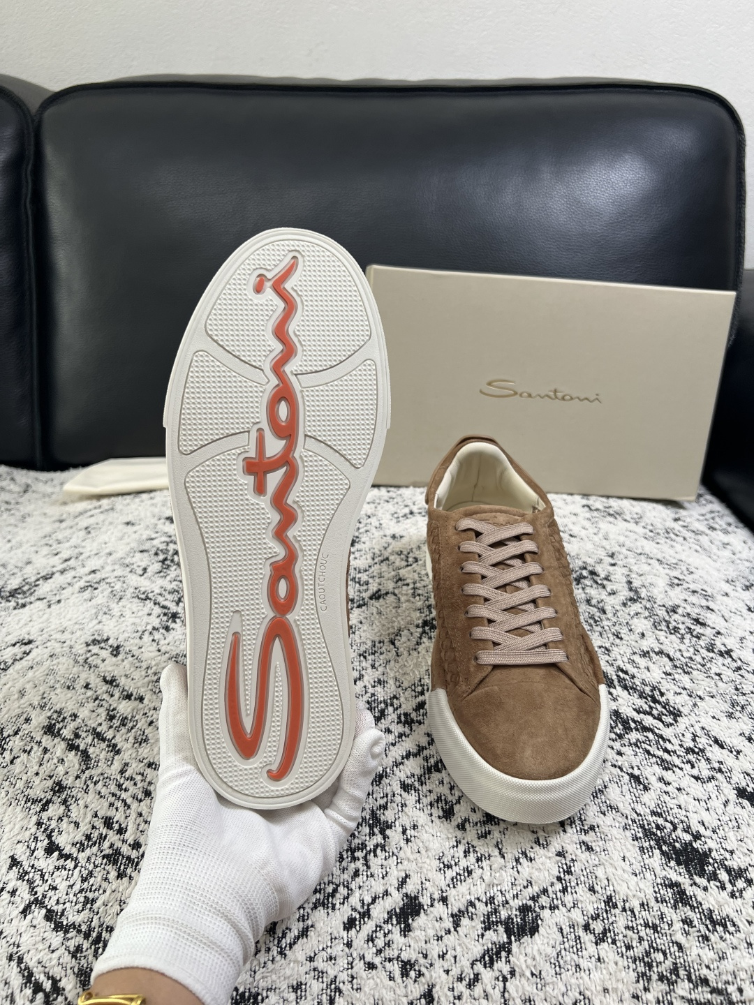 ⚠️只换码不退⚠️    Santoni  高品质    顶级工艺品  圣东尼  专柜新品同步，鞋面意大利进口牛皮拼布面