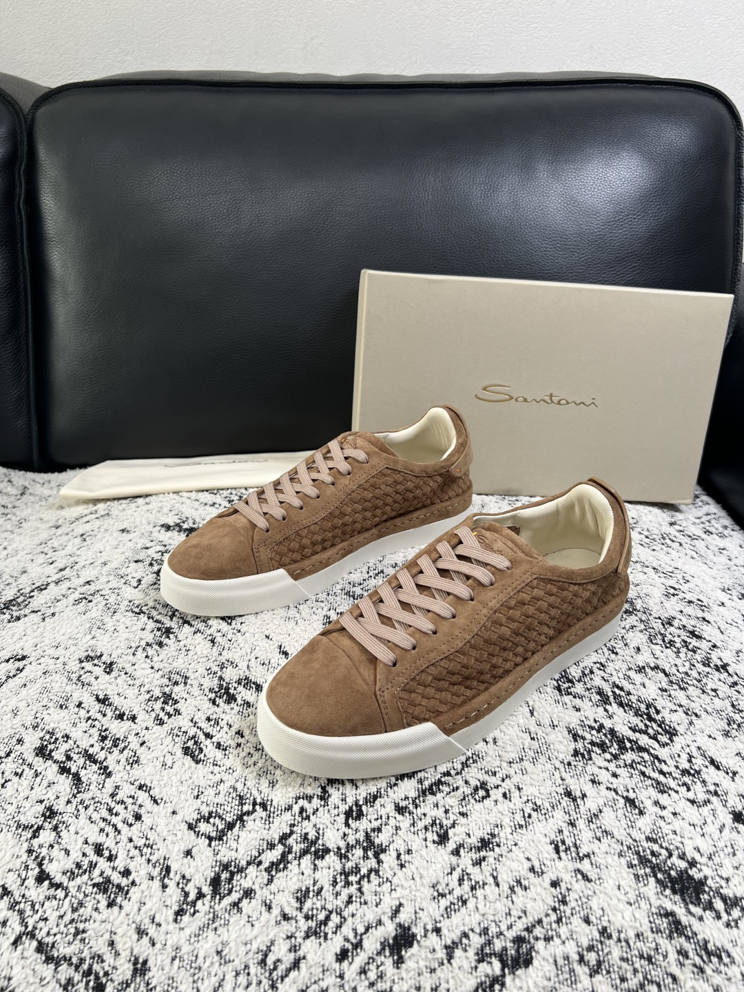 ⚠️只换码不退⚠️    Santoni  高品质    顶级工艺品  圣东尼  专柜新品同步，鞋面意大利进口牛皮拼布面