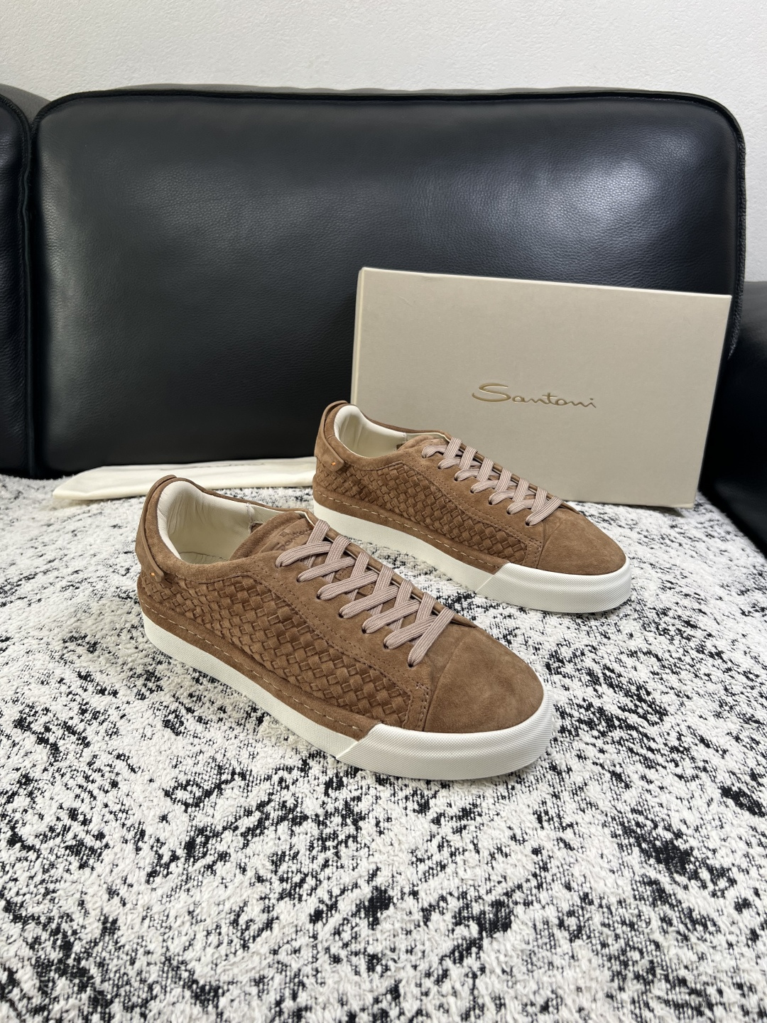 ⚠️只换码不退⚠️    Santoni  高品质    顶级工艺品  圣东尼  专柜新品同步，鞋面意大利进口牛皮拼布面