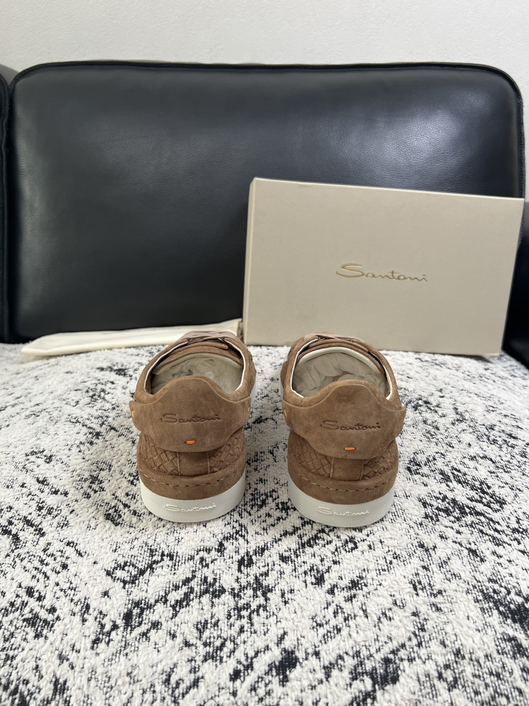 ⚠️只换码不退⚠️    Santoni  高品质    顶级工艺品  圣东尼  专柜新品同步，鞋面意大利进口牛皮拼布面