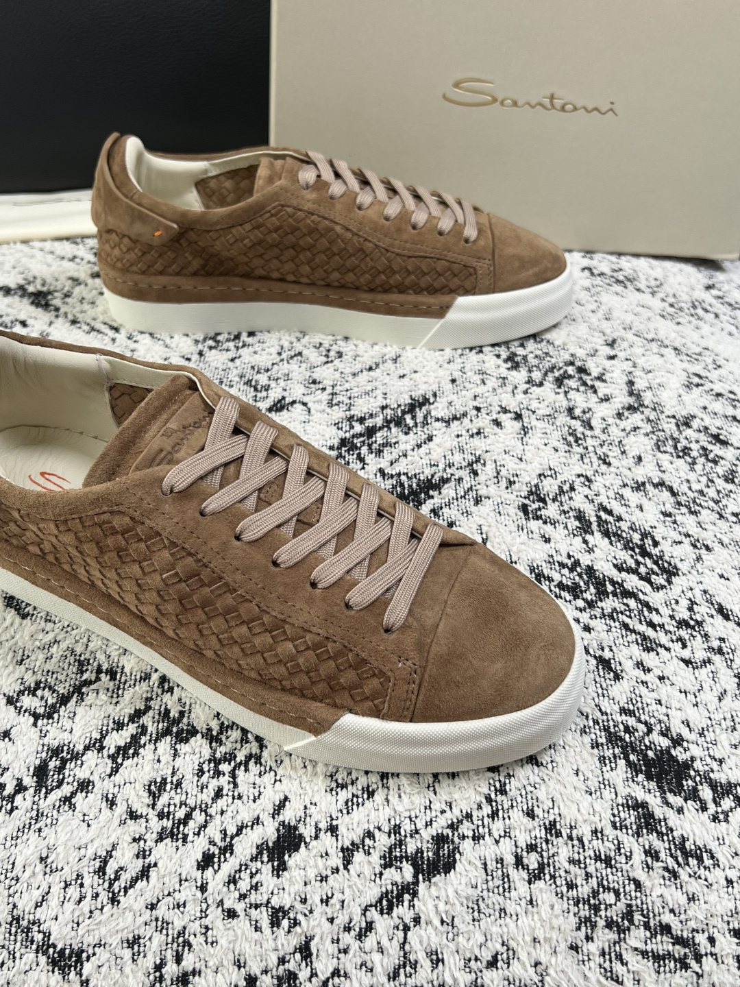⚠️只换码不退⚠️    Santoni  高品质    顶级工艺品  圣东尼  专柜新品同步，鞋面意大利进口牛皮拼布面