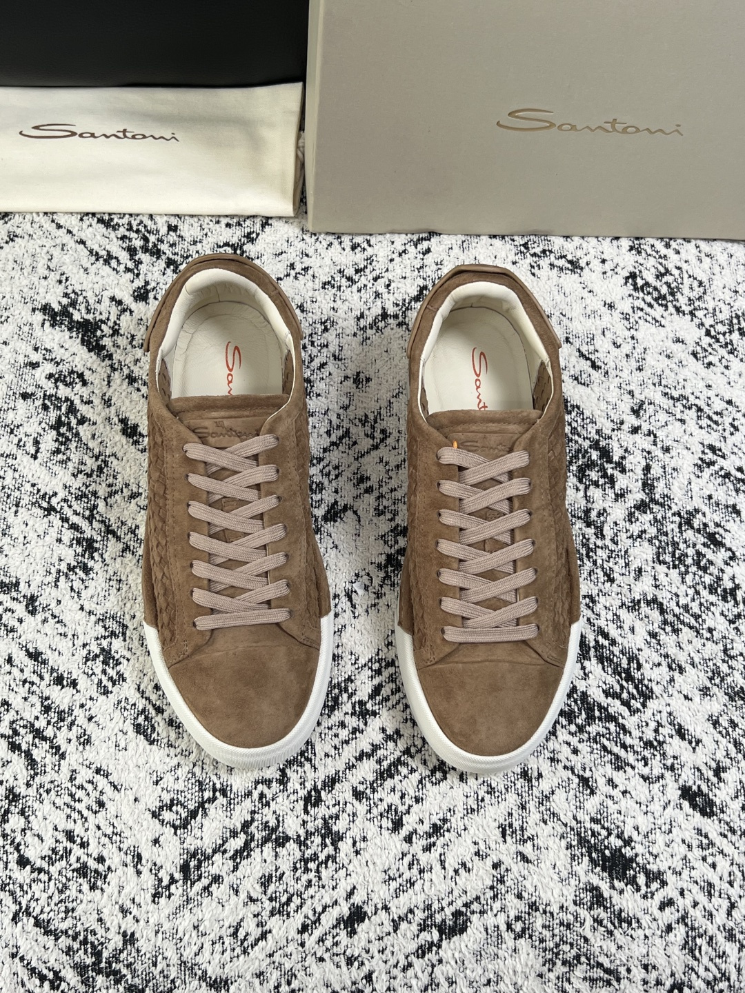⚠️只换码不退⚠️    Santoni  高品质    顶级工艺品  圣东尼  专柜新品同步，鞋面意大利进口牛皮拼布面