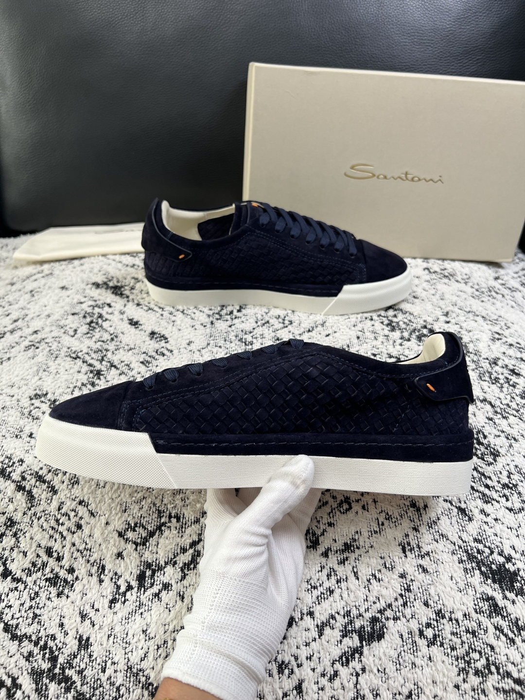 ⚠️只换码不退⚠️    Santoni  高品质    顶级工艺品  圣东尼  专柜新品同步，鞋面意大利进口牛皮拼布面