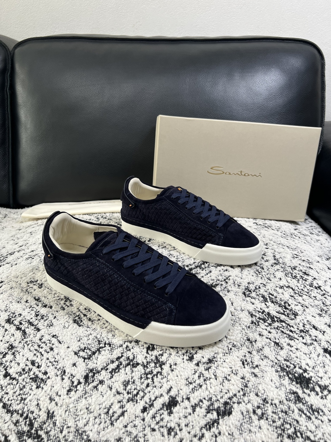 ⚠️只换码不退⚠️    Santoni  高品质    顶级工艺品  圣东尼  专柜新品同步，鞋面意大利进口牛皮拼布面